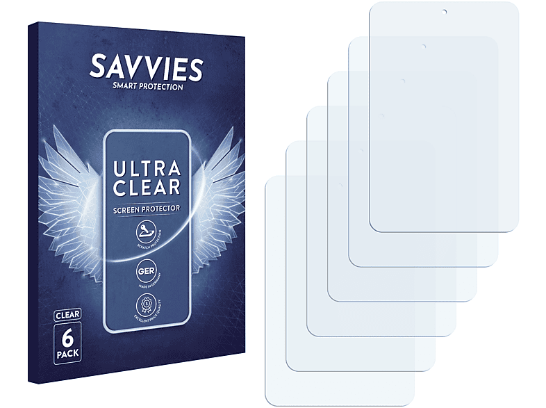 SAVVIES 6x klare Schutzfolie(für Alcatel One Touch Tab 7 HD)