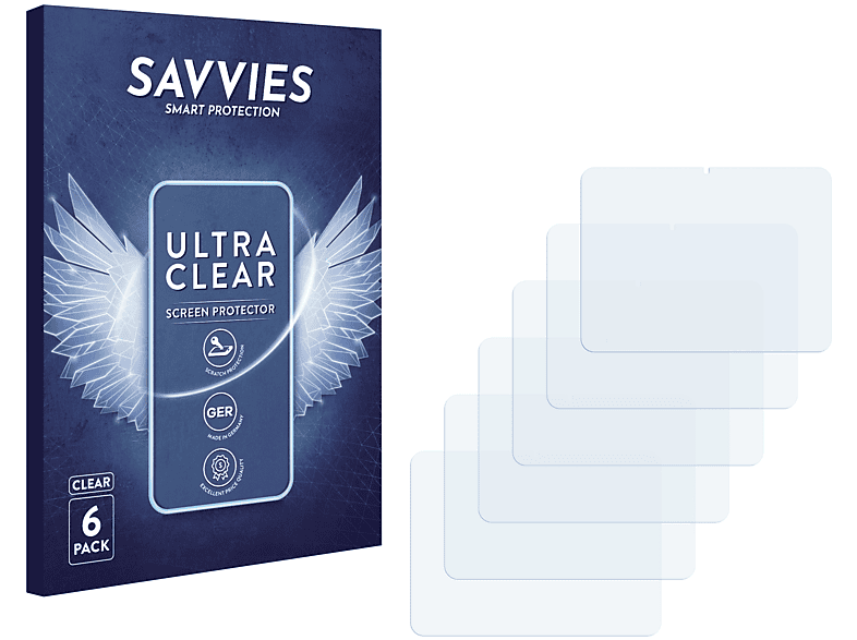 SAVVIES 6x klare Schutzfolie(für Thalia Tablet PC 4 (Ende 2012))