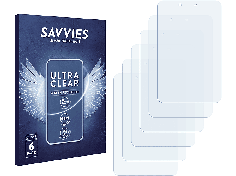 SAVVIES 6x klare Schutzfolie(für Saphir SMT 7 3G A7S)