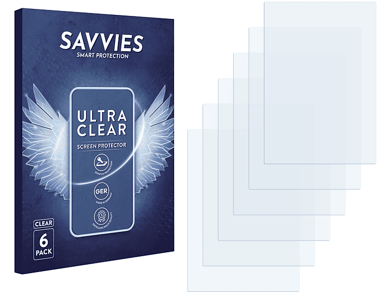 SAVVIES 6x klare Schutzfolie(für PocketBook Pro 903)