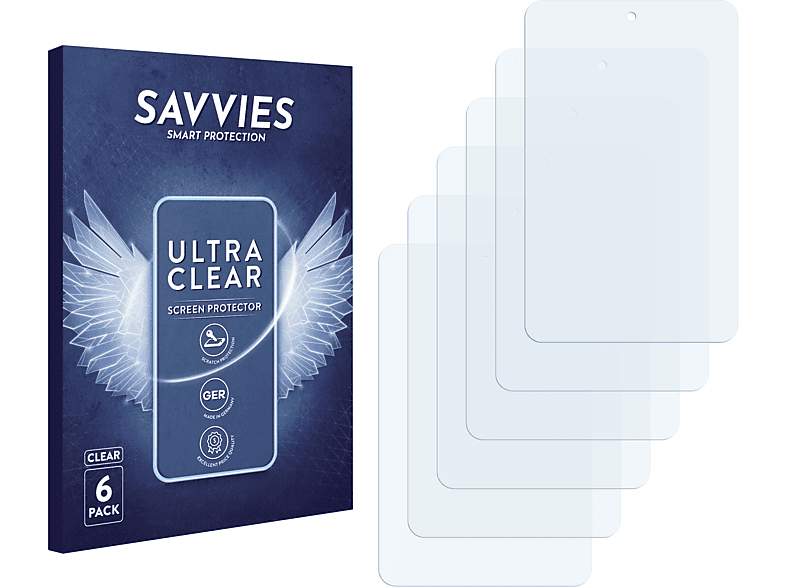 SAVVIES 6x klare Touch One Schutzfolie(für 7) Alcatel Tab