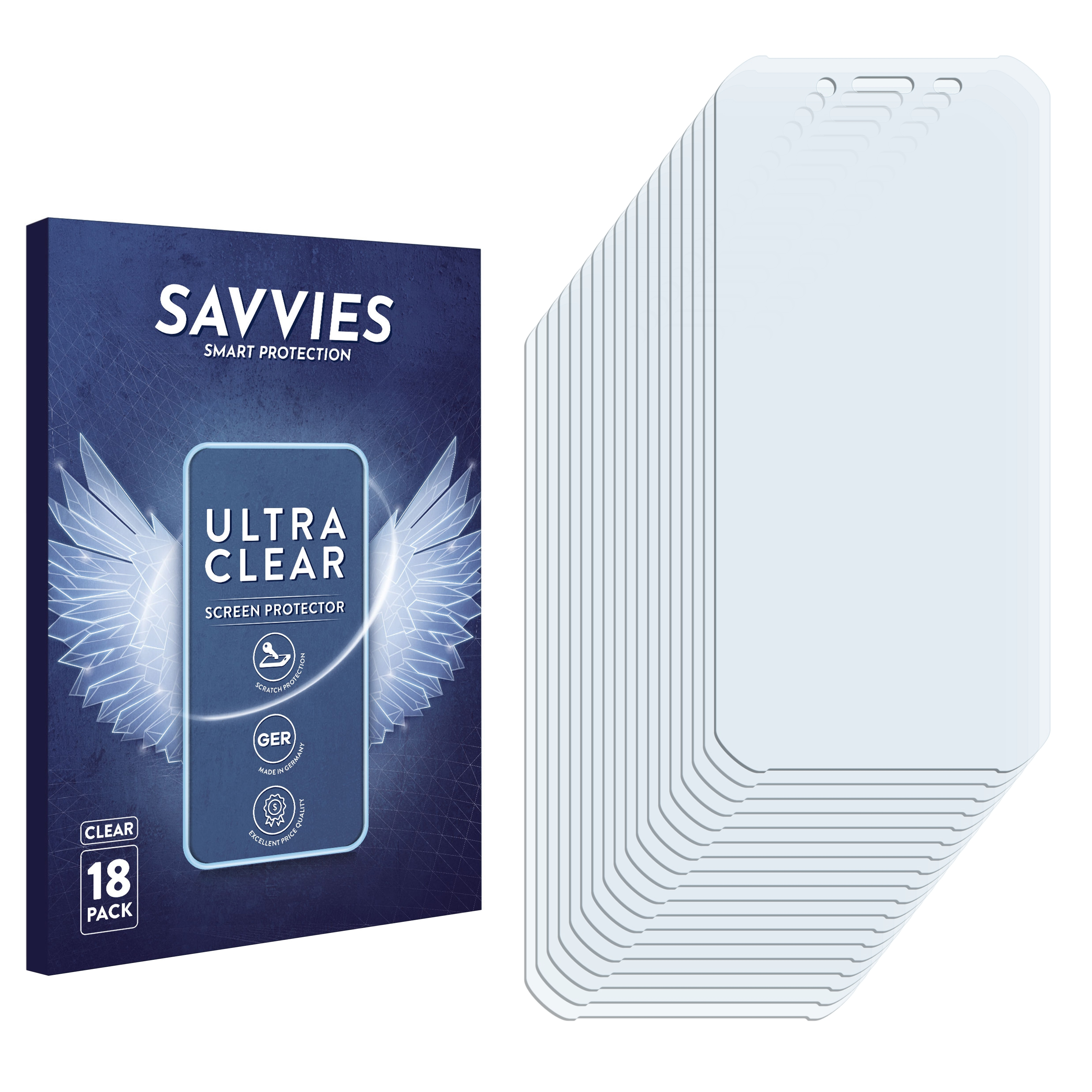 SAVVIES Doogee Schutzfolie(für klare Pro) S40 18x