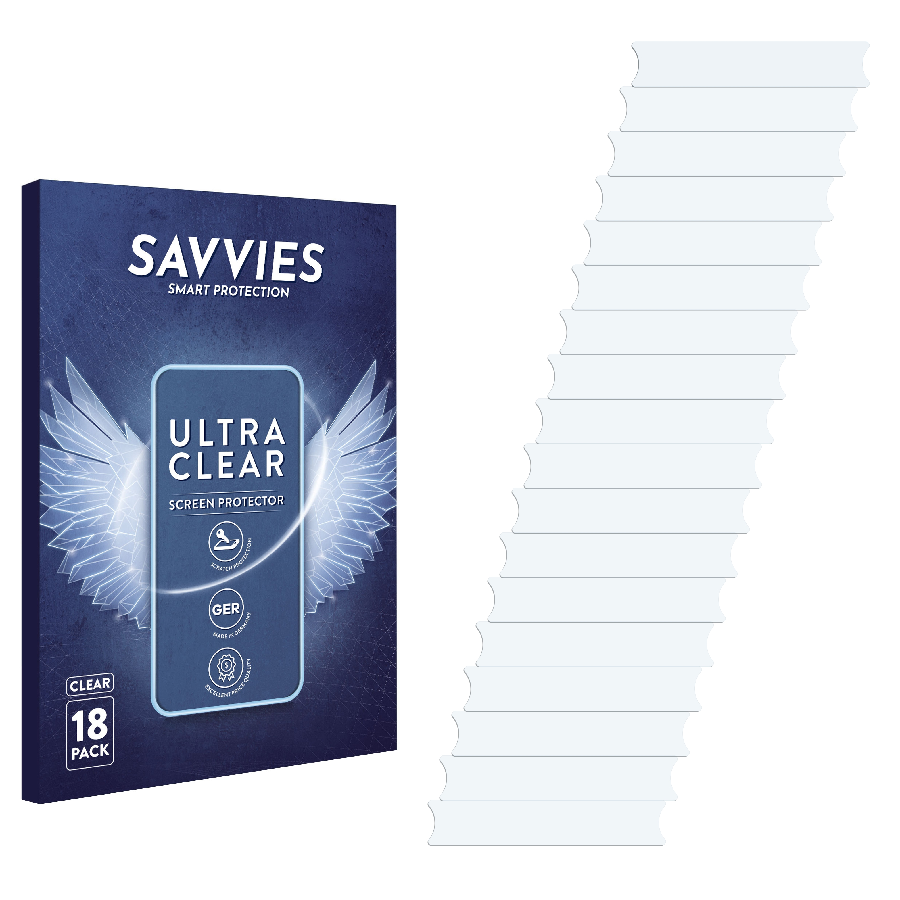 klare SAVVIES 10 Pro) Schutzfolie(für 18x TCL