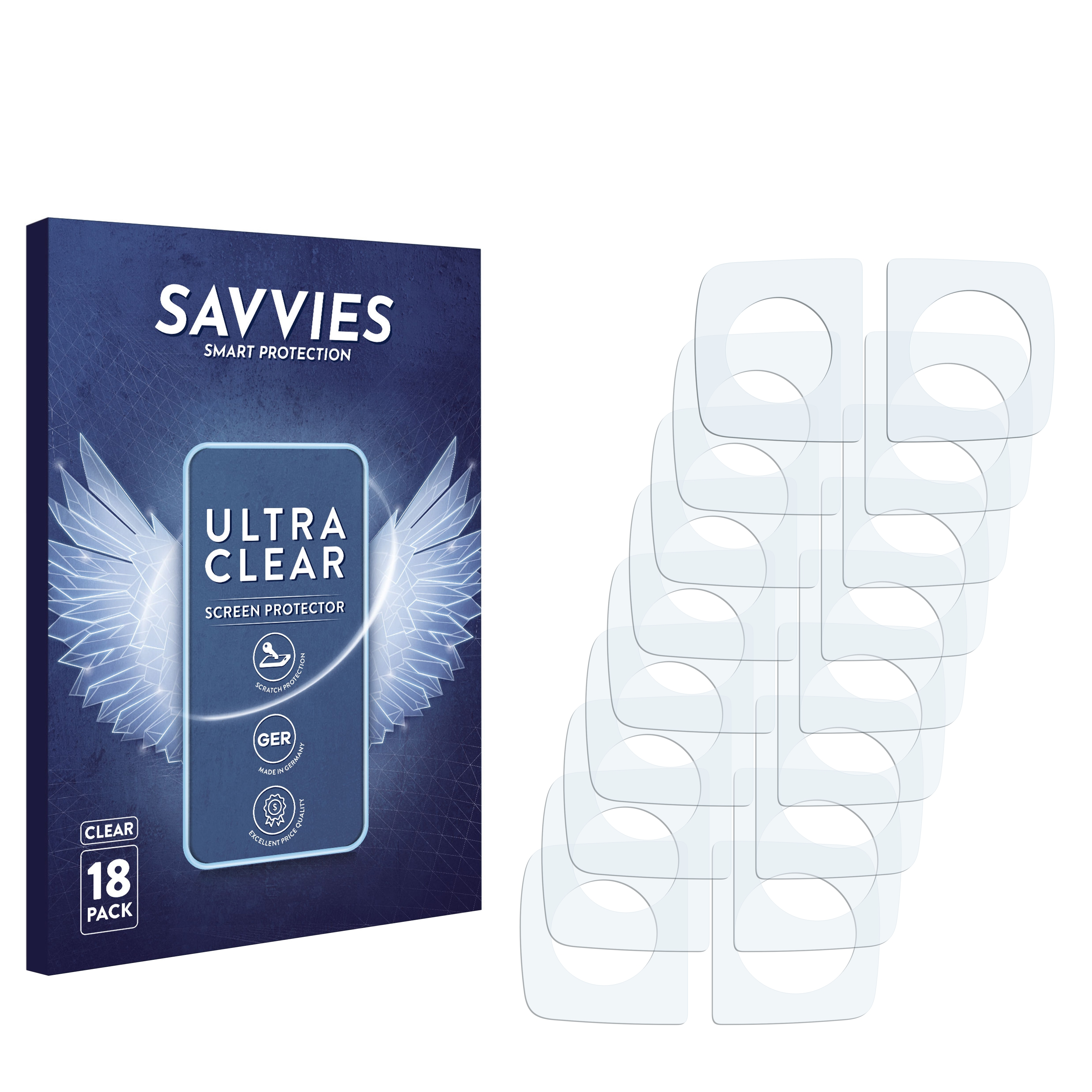 SAVVIES 18x Cycliq Fly12 Schutzfolie(für CE) klare