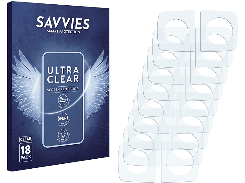 SAVVIES 18x klare Schutzfolie(für Cycliq Fly12 CE) | Kamera Schutzfolie