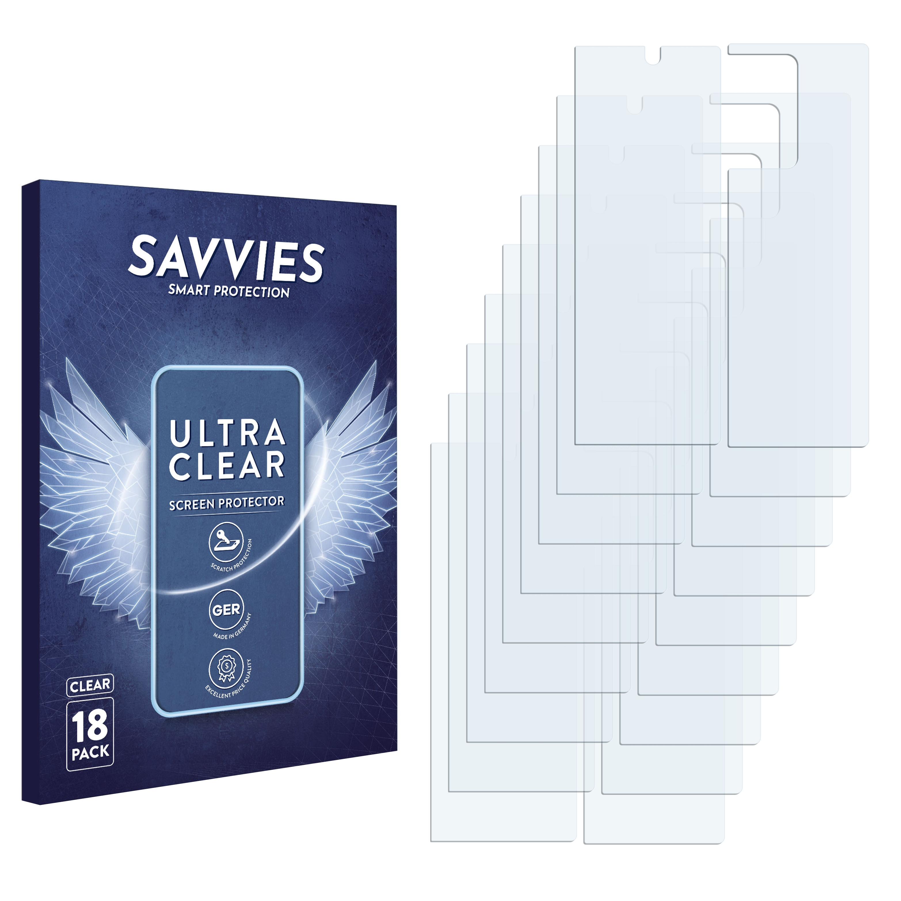 SAVVIES 18x klare 5G) Z Samsung Galaxy 2 Fold Schutzfolie(für