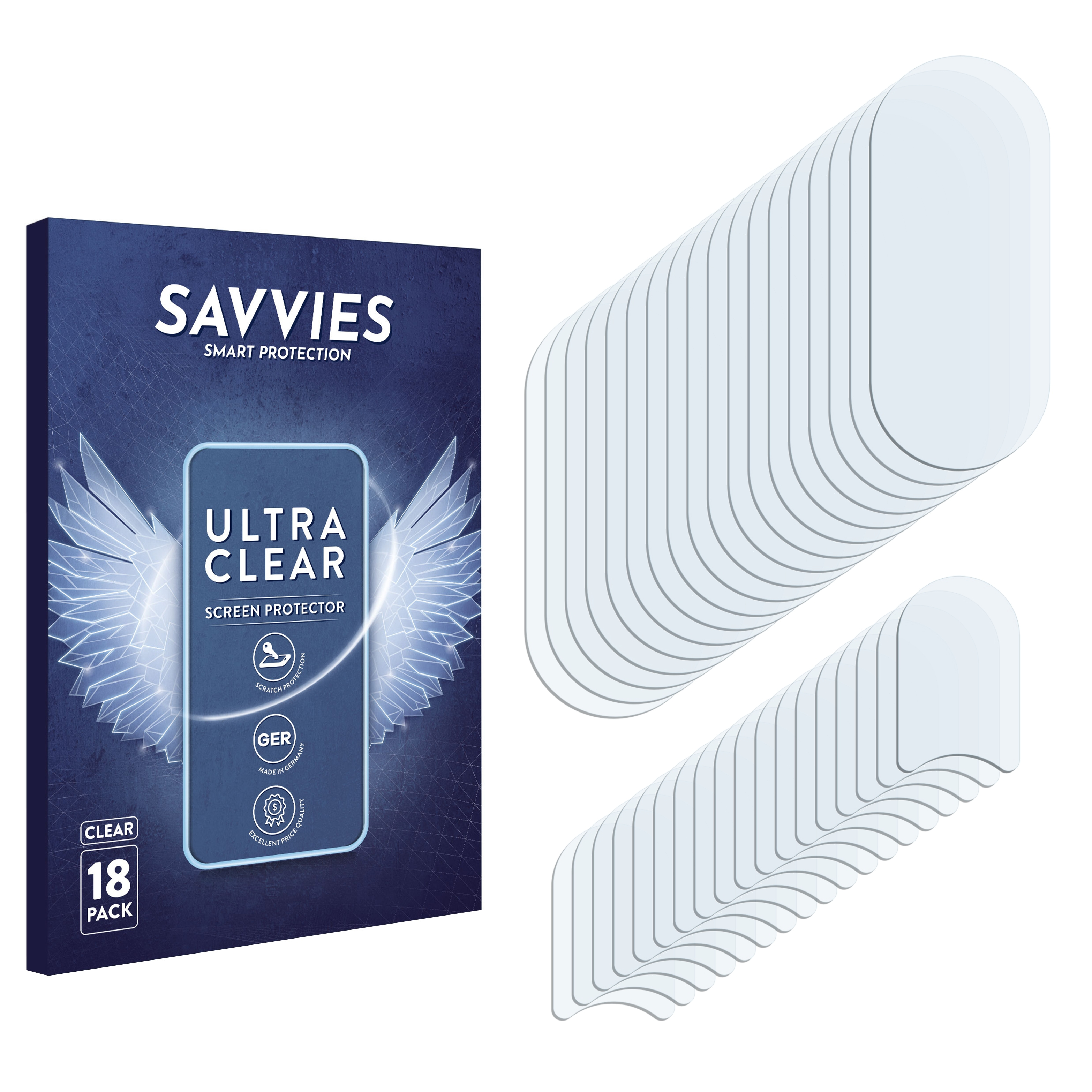SAVVIES 18x klare Schutzfolie(für Axon Pro) ZTE 10