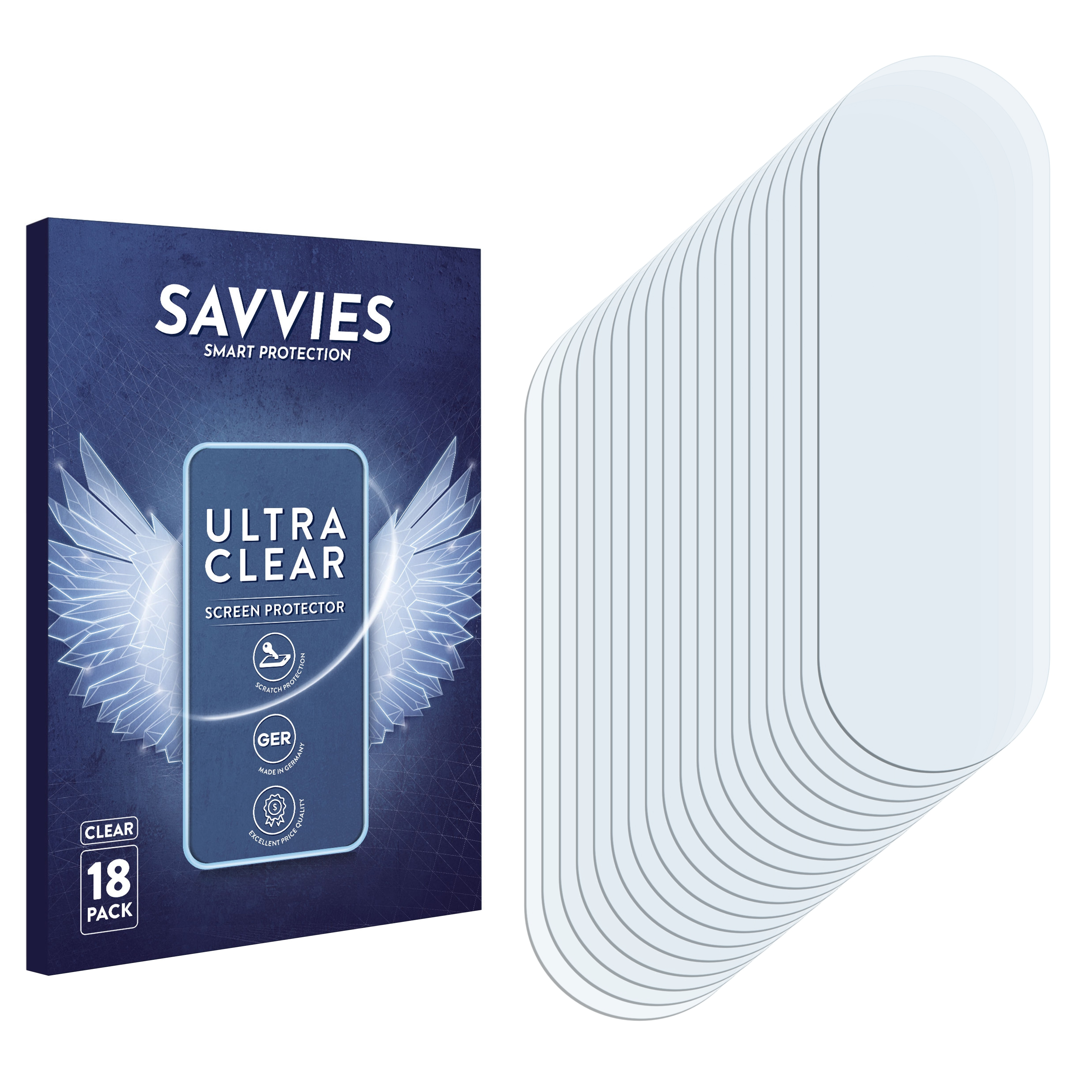 SAVVIES 18x klare Schutzfolie(für Edge Plus) Motorola