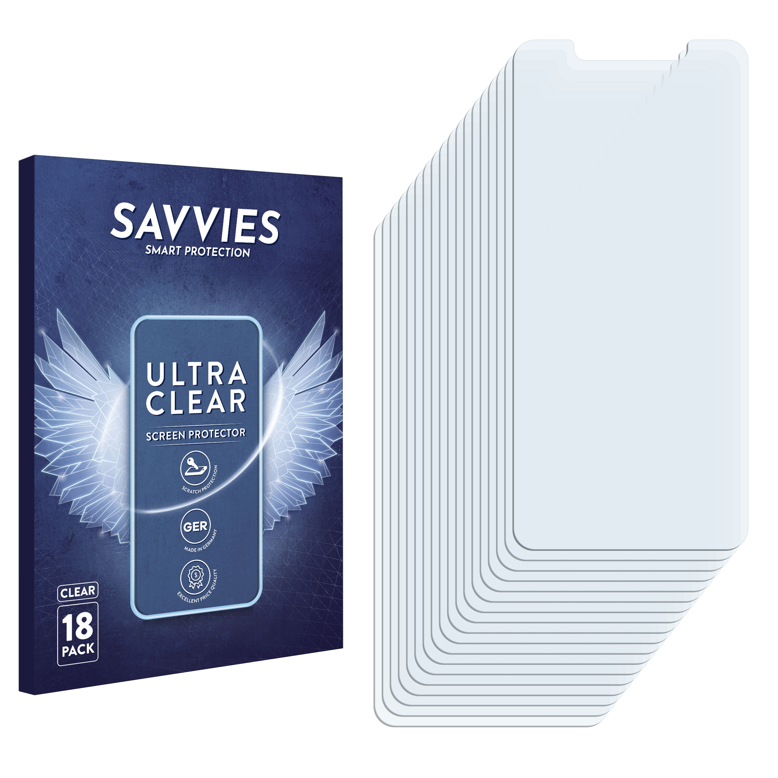 A5) SAVVIES Elephone Schutzfolie(für 18x klare