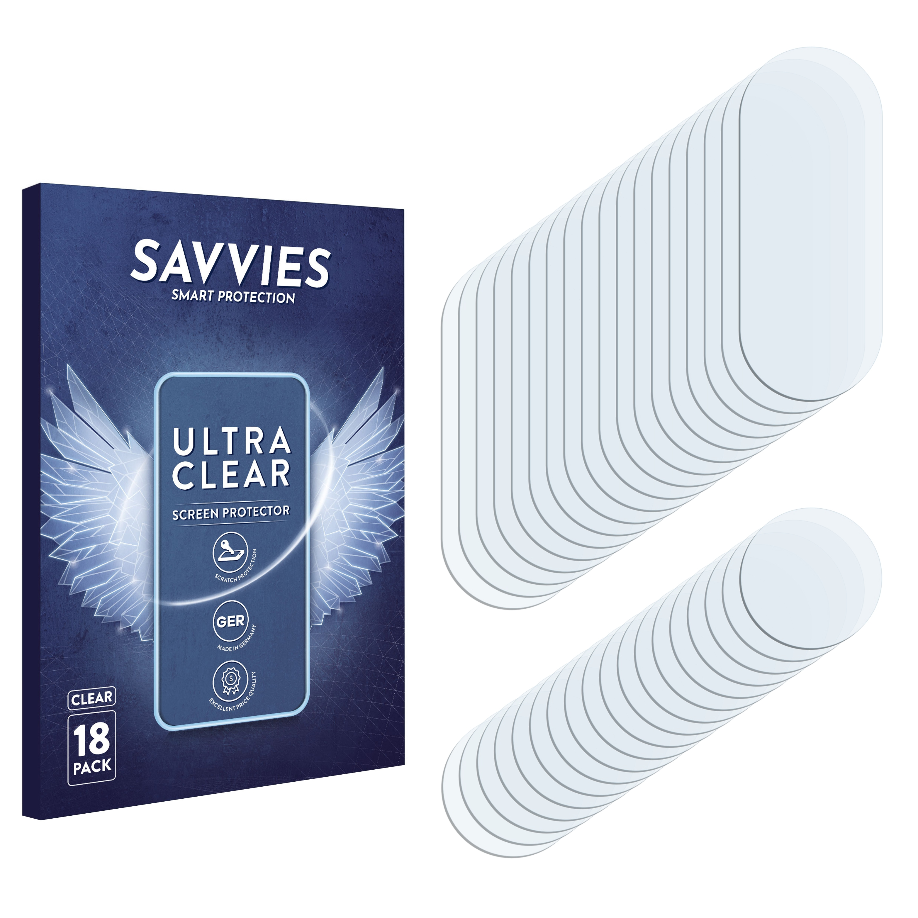 2019) SAVVIES Plus Schutzfolie(für P klare 18x Huawei smart