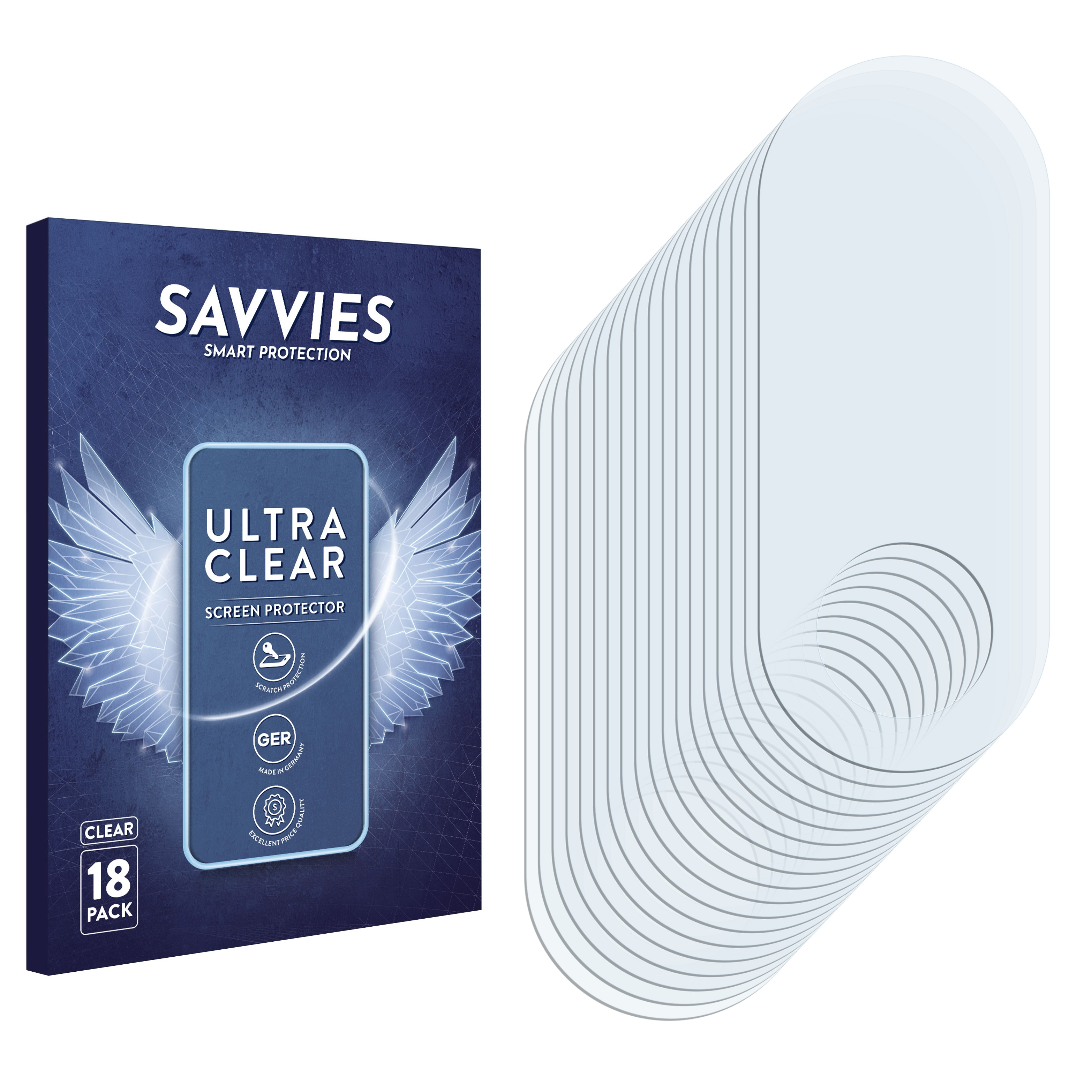 SAVVIES 18x klare Schutzfolie(für ZTE A530) Blade