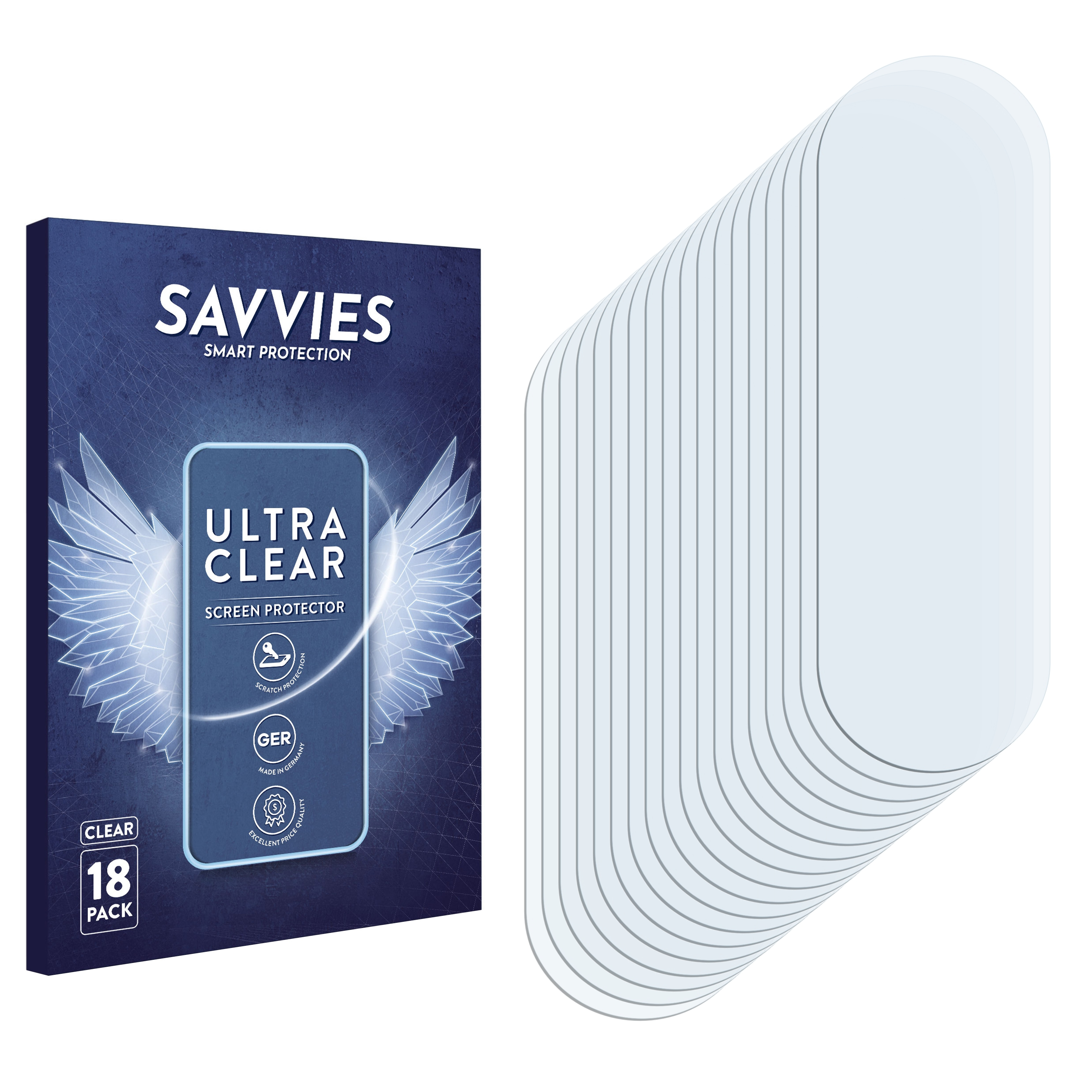 SAVVIES 18x 10 Schutzfolie(für klare Xperia Sony II)