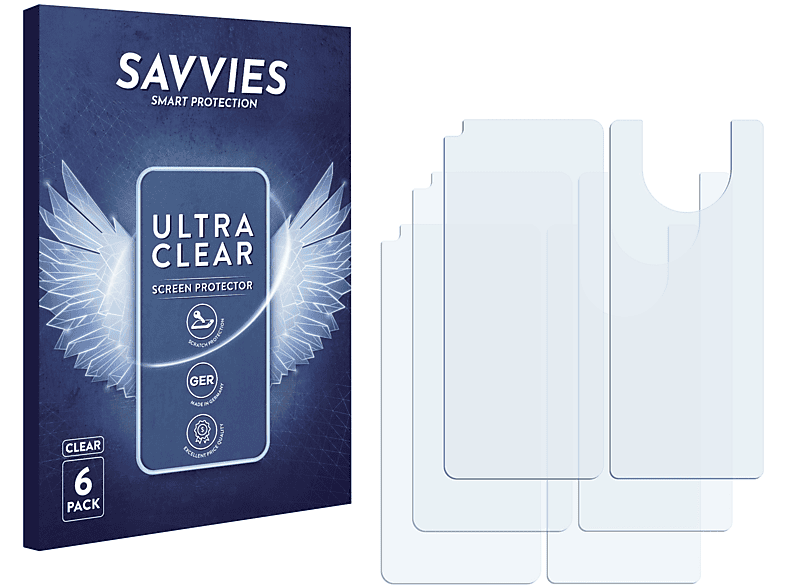 SAVVIES 6x klare Schutzfolie(für Redmi Xiaomi Note 5G) 9