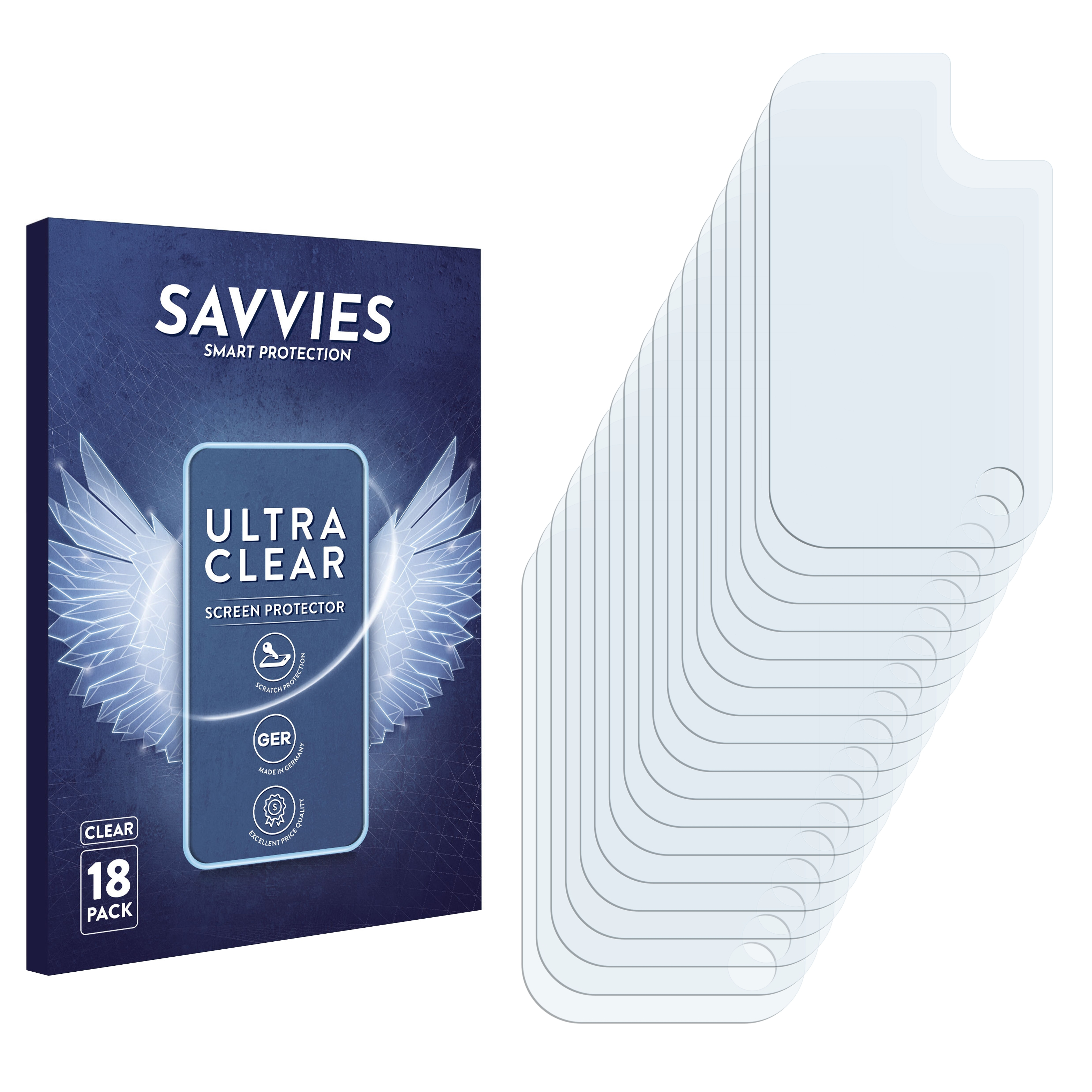 klare Galaxy Samsung SAVVIES Schutzfolie(für S20 Plus) 18x