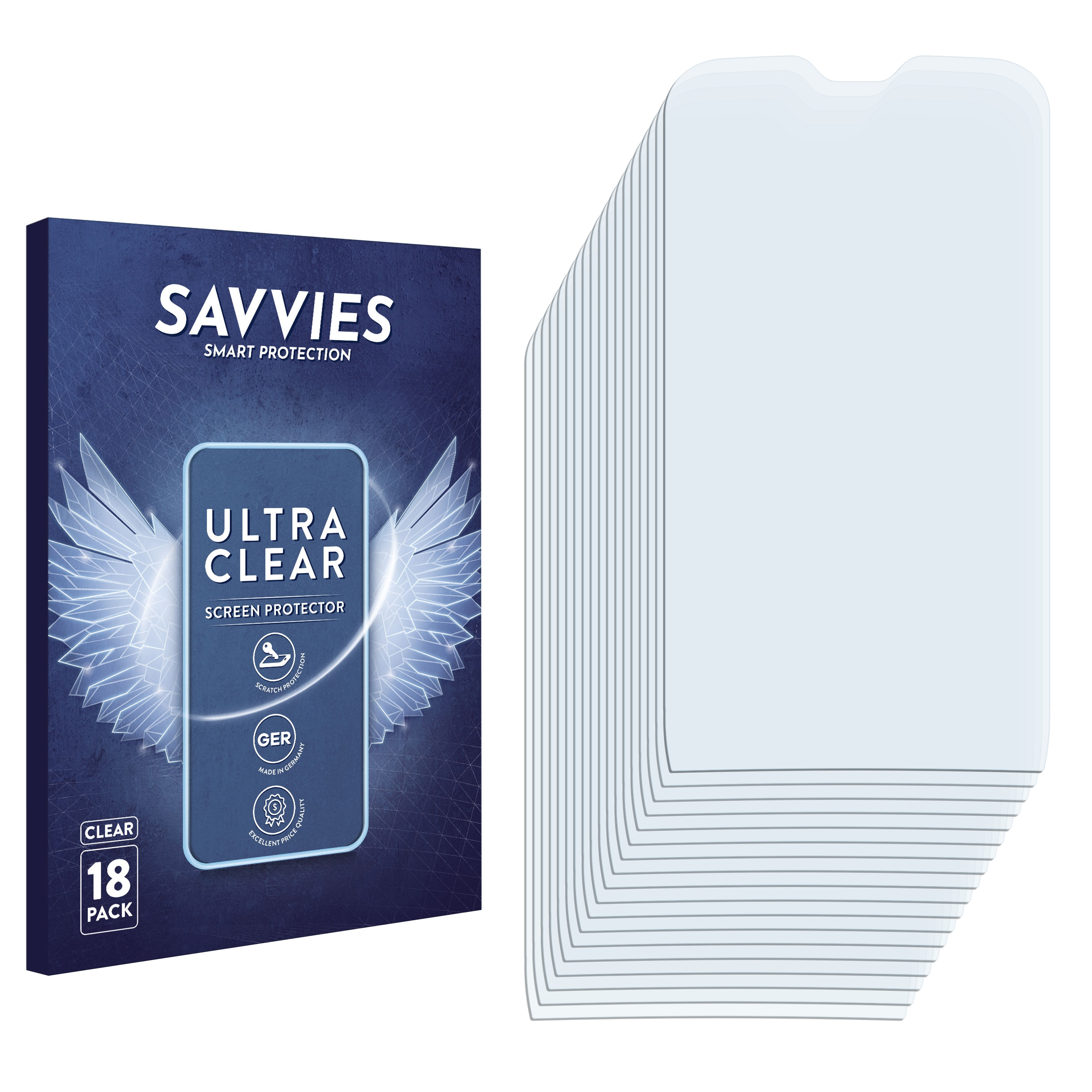 SAVVIES 18x klare Schutzfolie(für IT-G600) Casio
