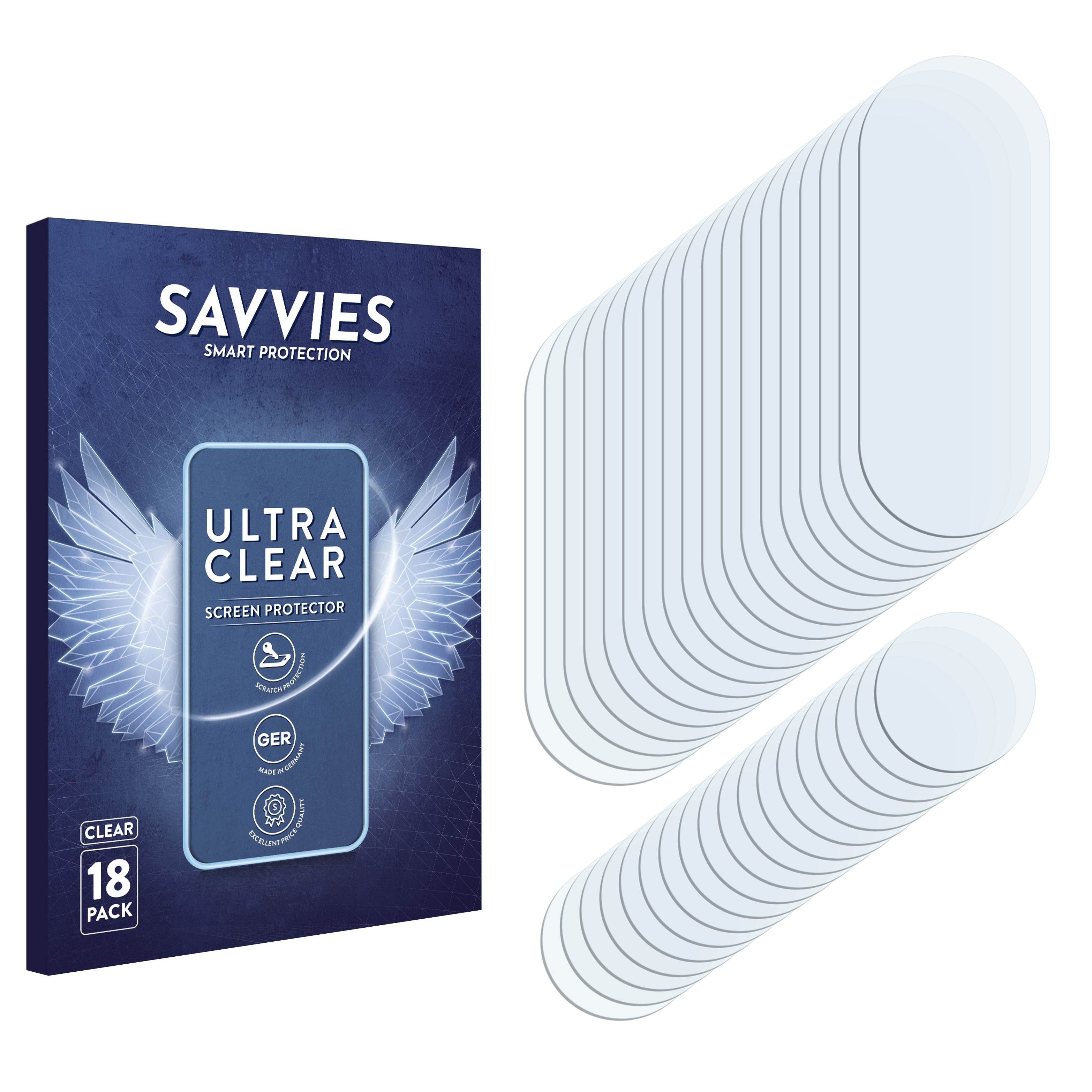 SAVVIES 18x klare Schutzfolie(für Huawei Nova 4)
