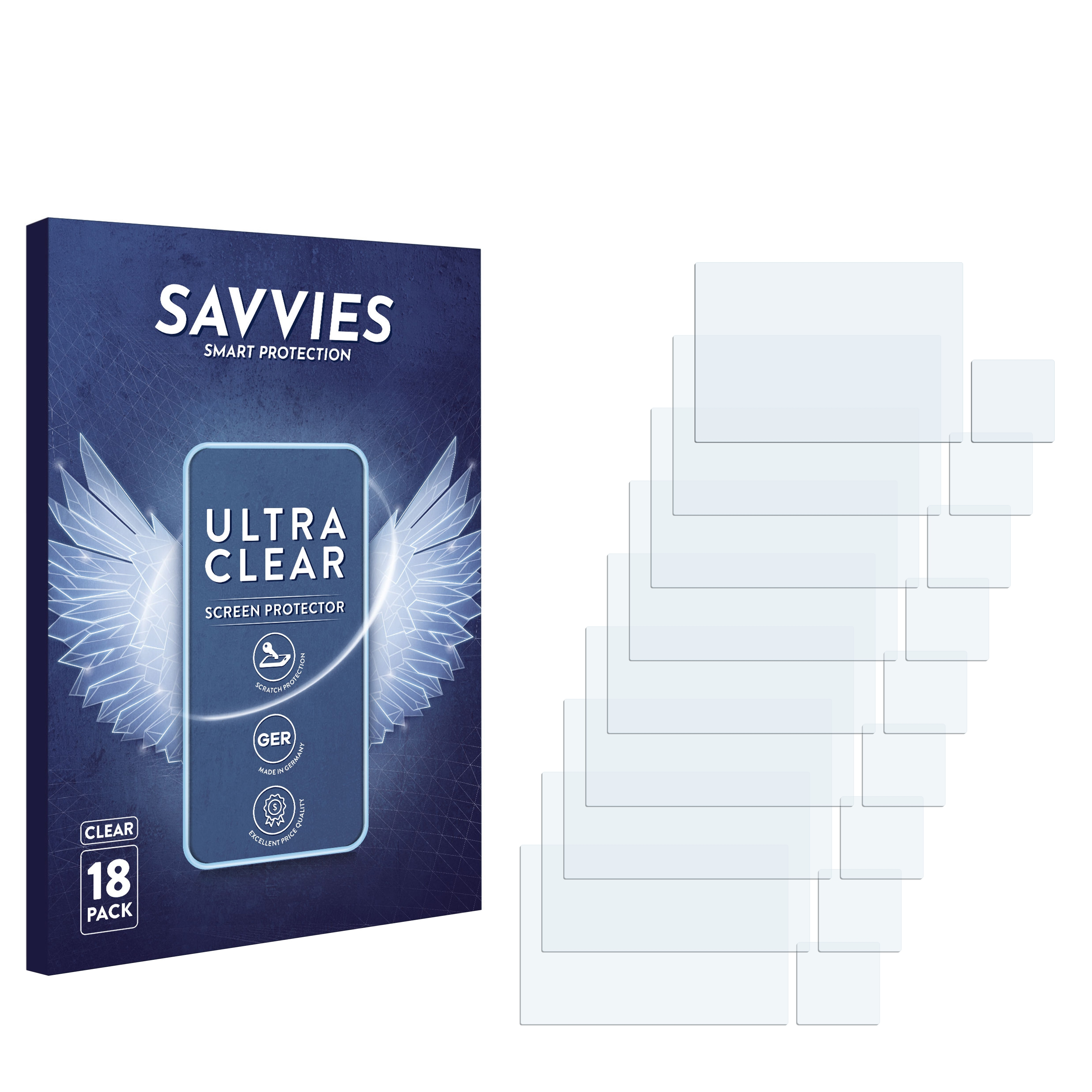 SAVVIES 18x Schutzfolie(für Fujifilm klare X-H1)