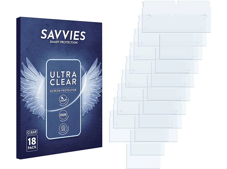SAVVIES 18x klare Schutzfolie(für Nintendo 3DS)