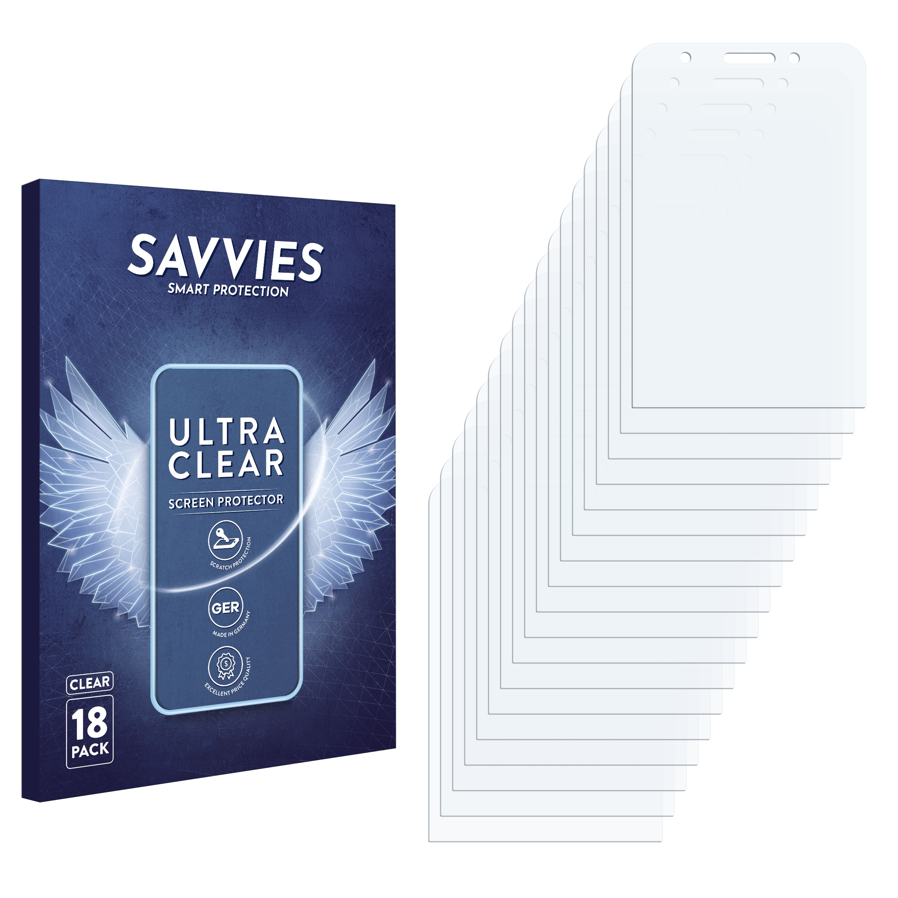 SAVVIES Nokia 18x klare Schutzfolie(für 230)