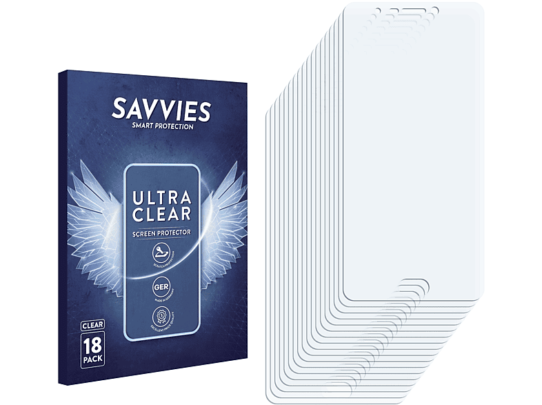 SAVVIES 18x klare 2017) P8 Schutzfolie(für Elephone