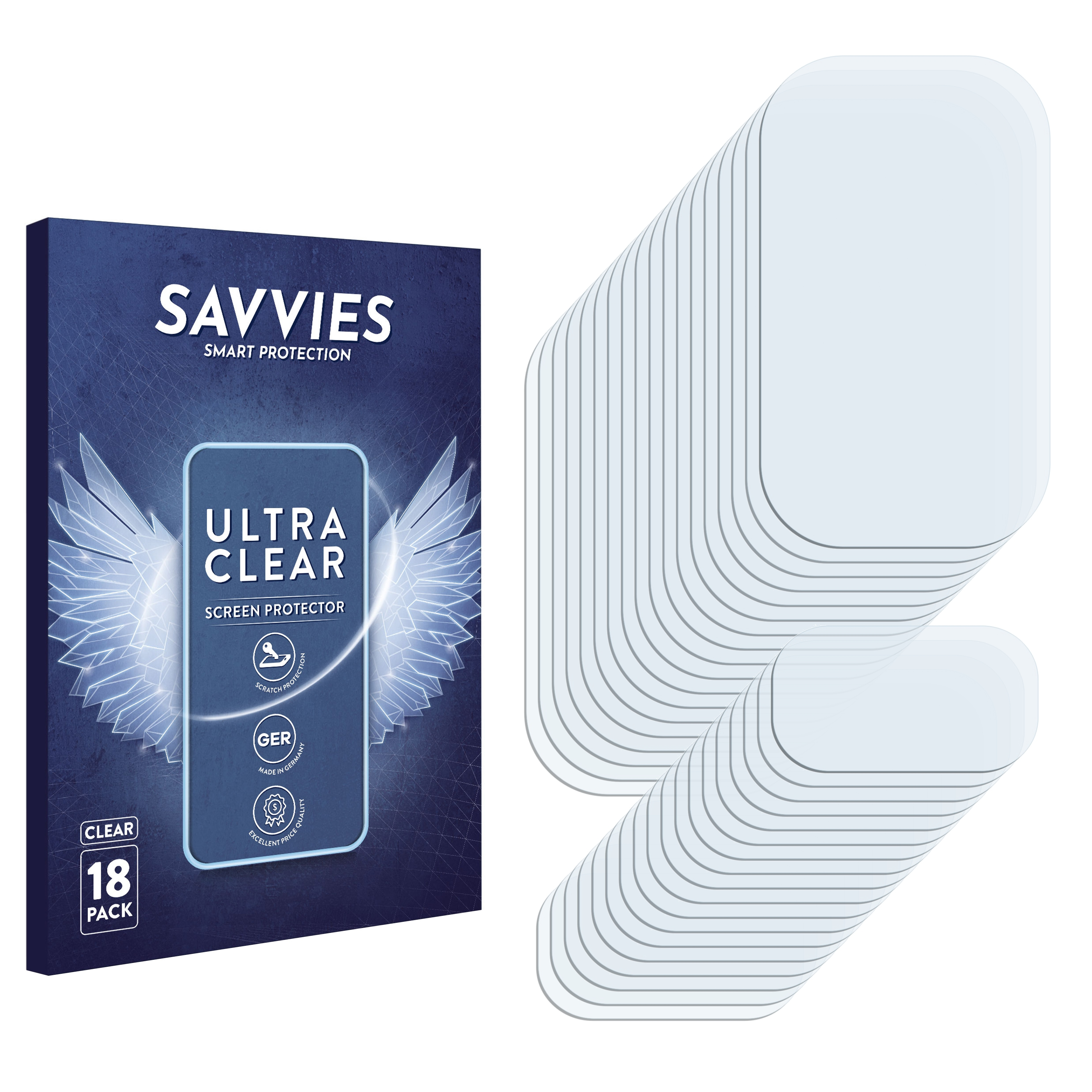 18x Plus klare 2018) Schutzfolie(für SAVVIES A6 Galaxy Samsung