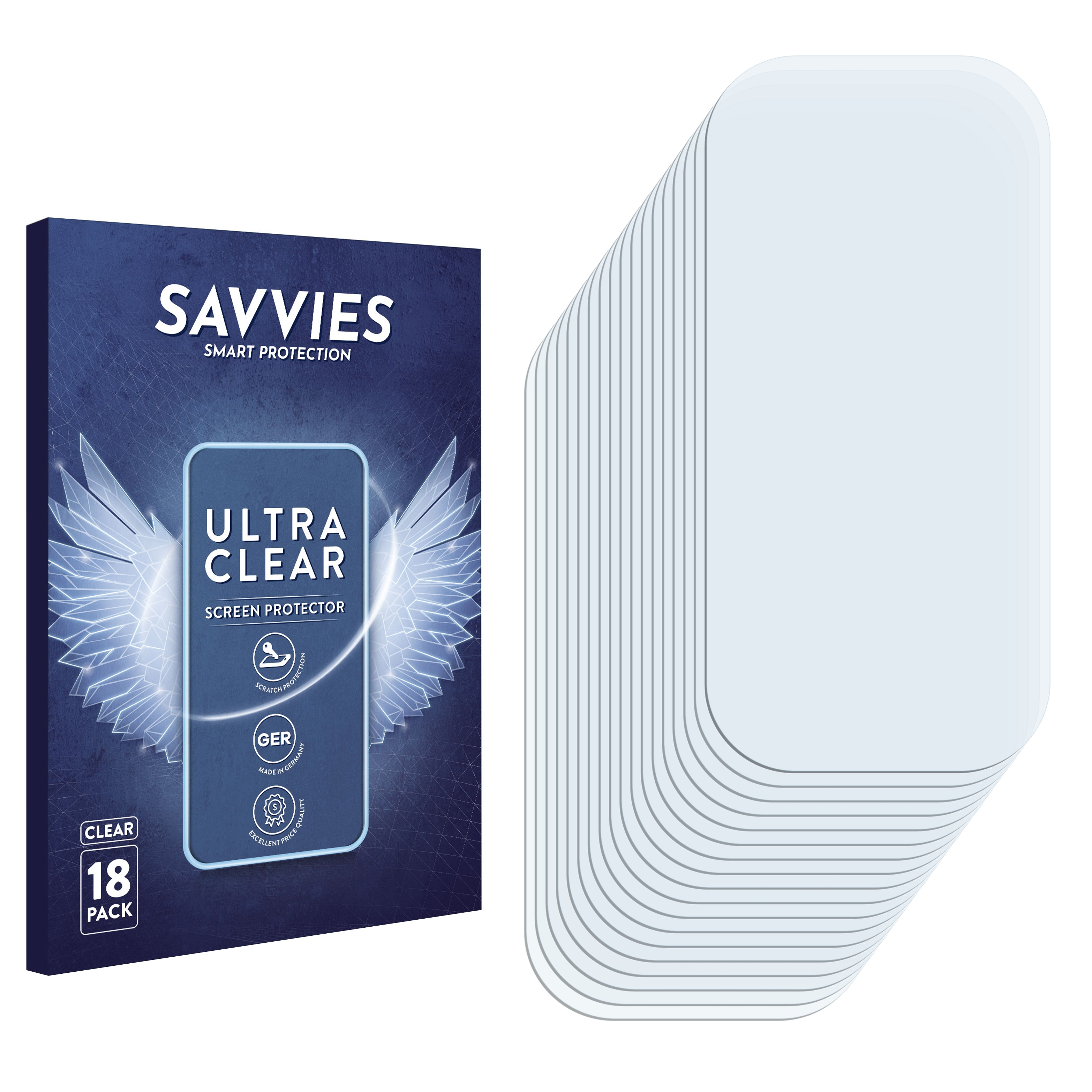 SAVVIES 18x klare Schutzfolie(für Samsung Plus) Galaxy S9