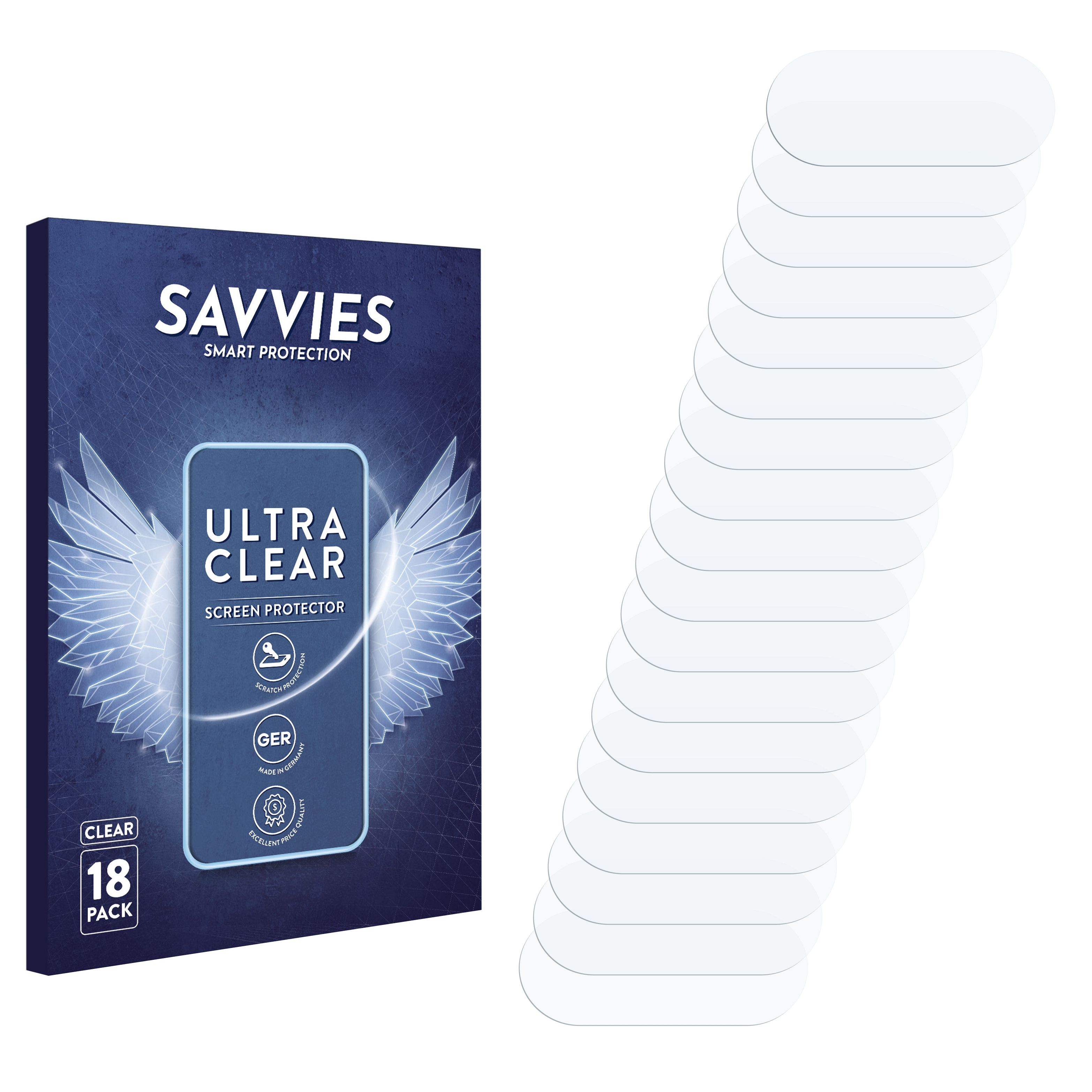 SAVVIES 18x klare Schutzfolie(für Apple iPhone Plus) 7