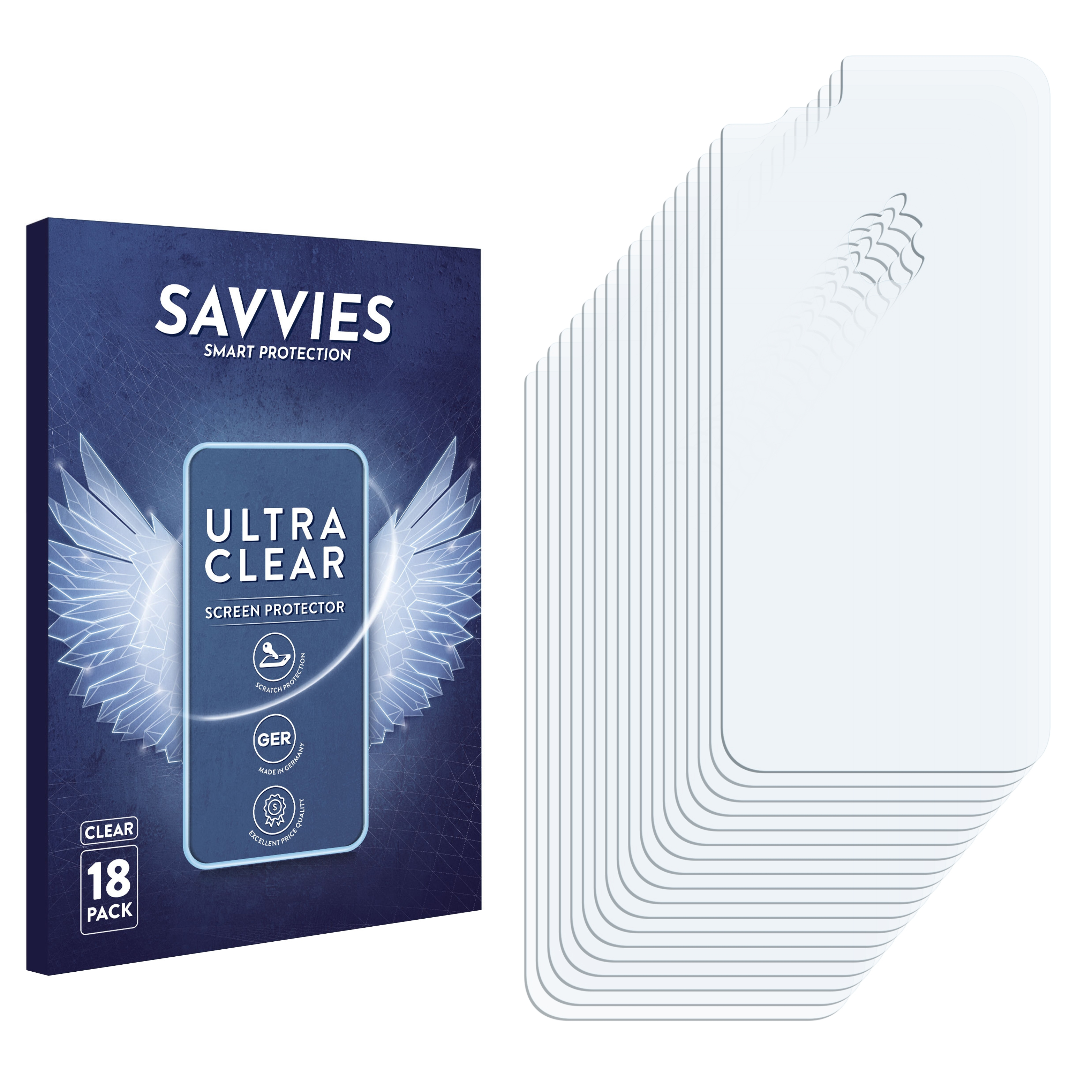 SAVVIES 18x klare iPhone Schutzfolie(für 7) Apple