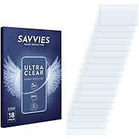 SAVVIES 18x klare Schutzfolie(für Medion E49018 Autokamera (MD 87935))