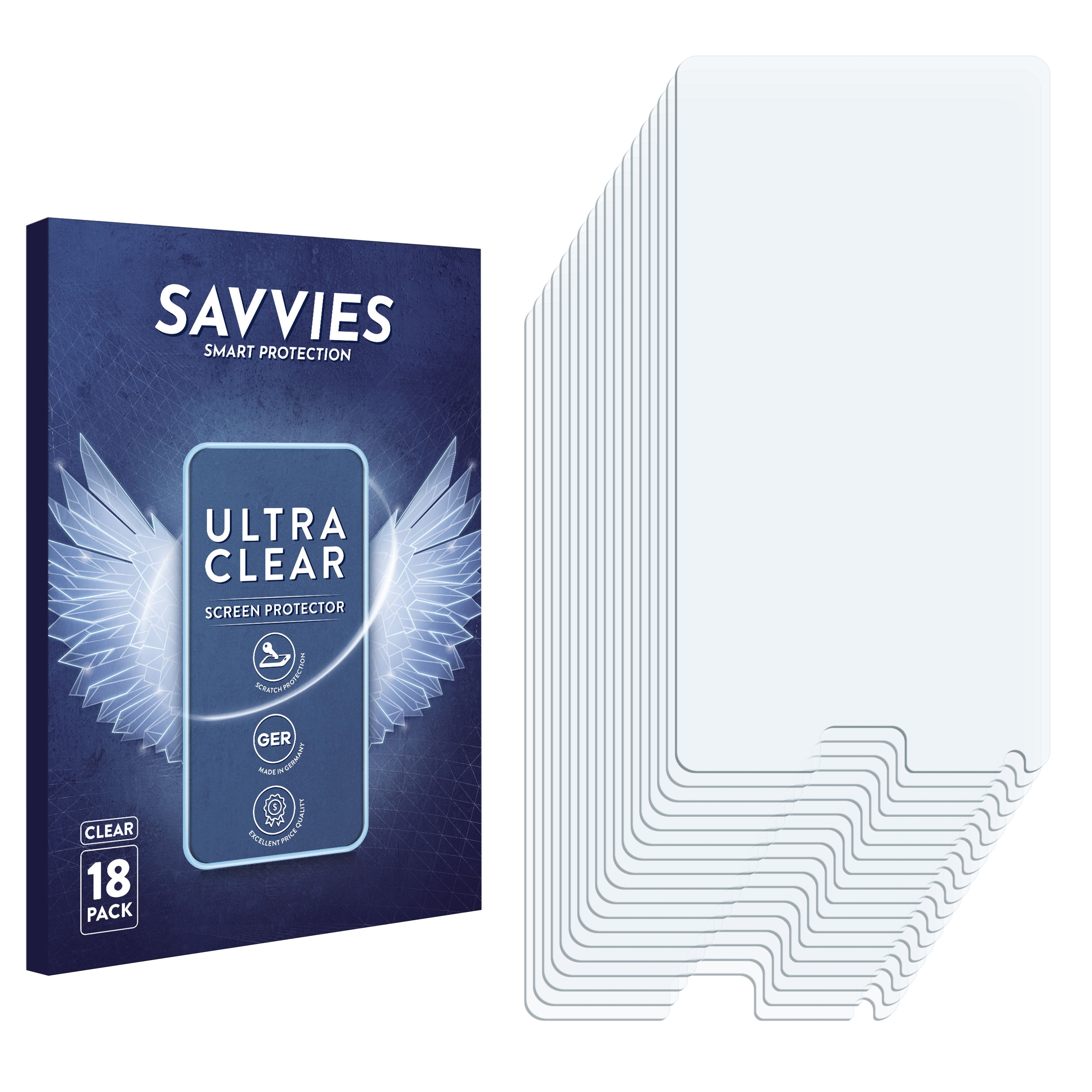 SAVVIES 18x klare Schutzfolie(für Elephone S8)