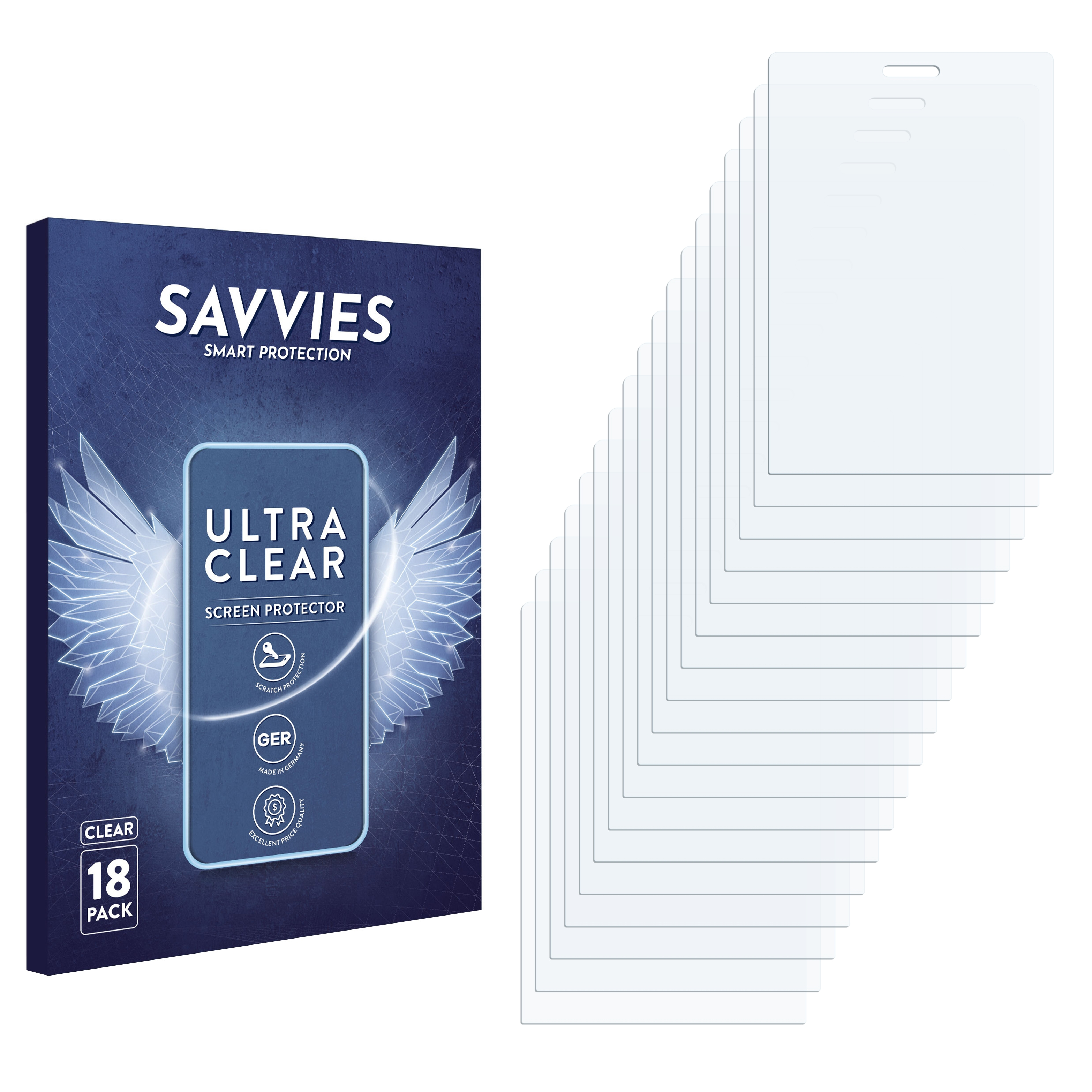 SAVVIES 18x klare Schutzfolie(für Nokia 2016) 150