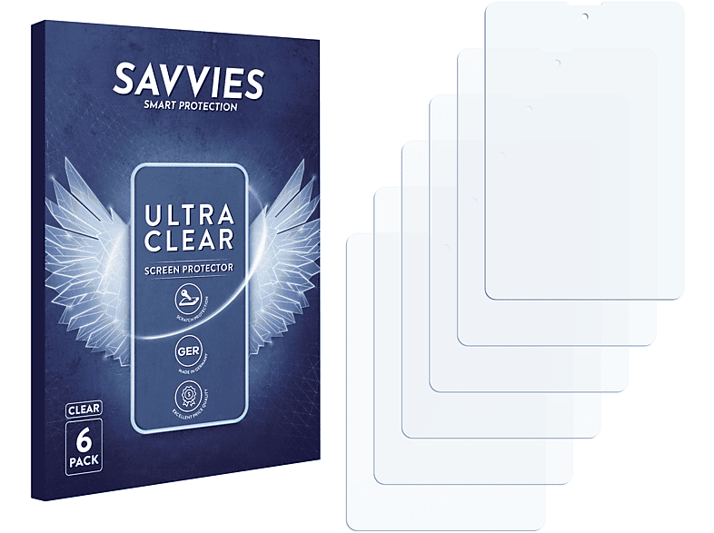 SAVVIES 6x klare Schutzfolie(für Kiano Elegance 8 3G)