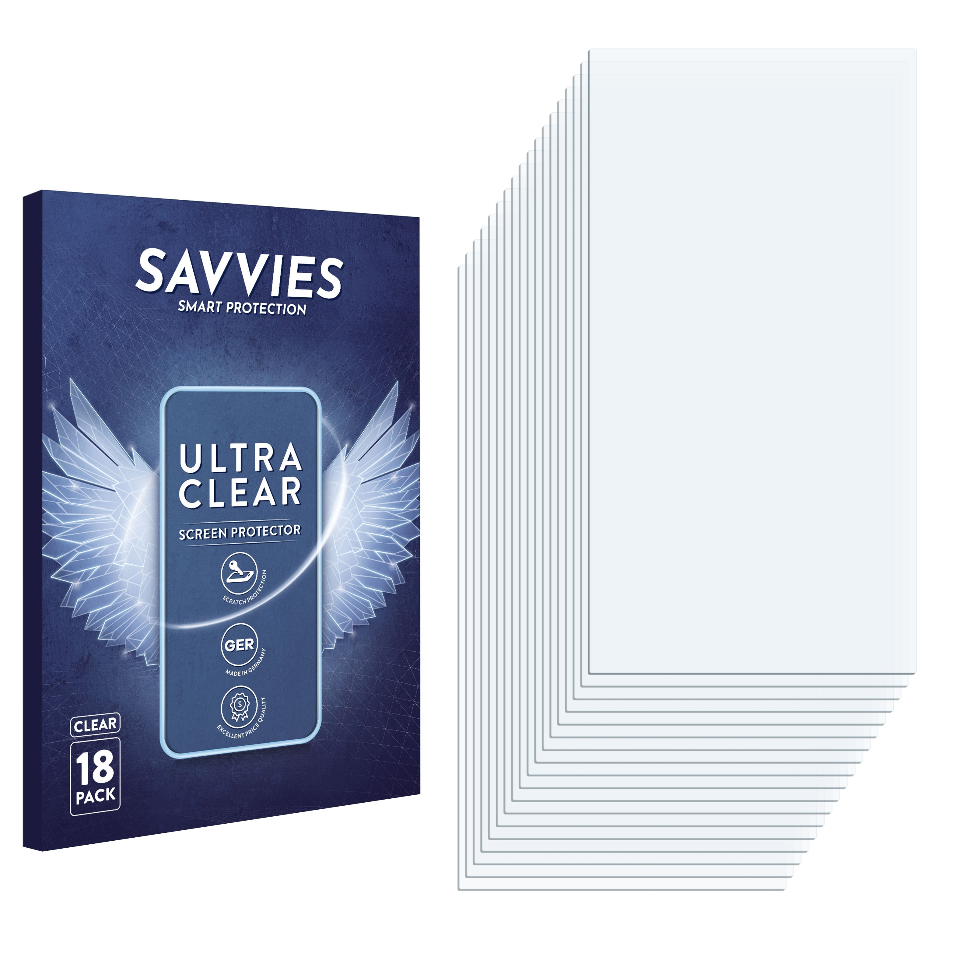 SAVVIES 18x klare Schutzfolie(für 626) Desire HTC
