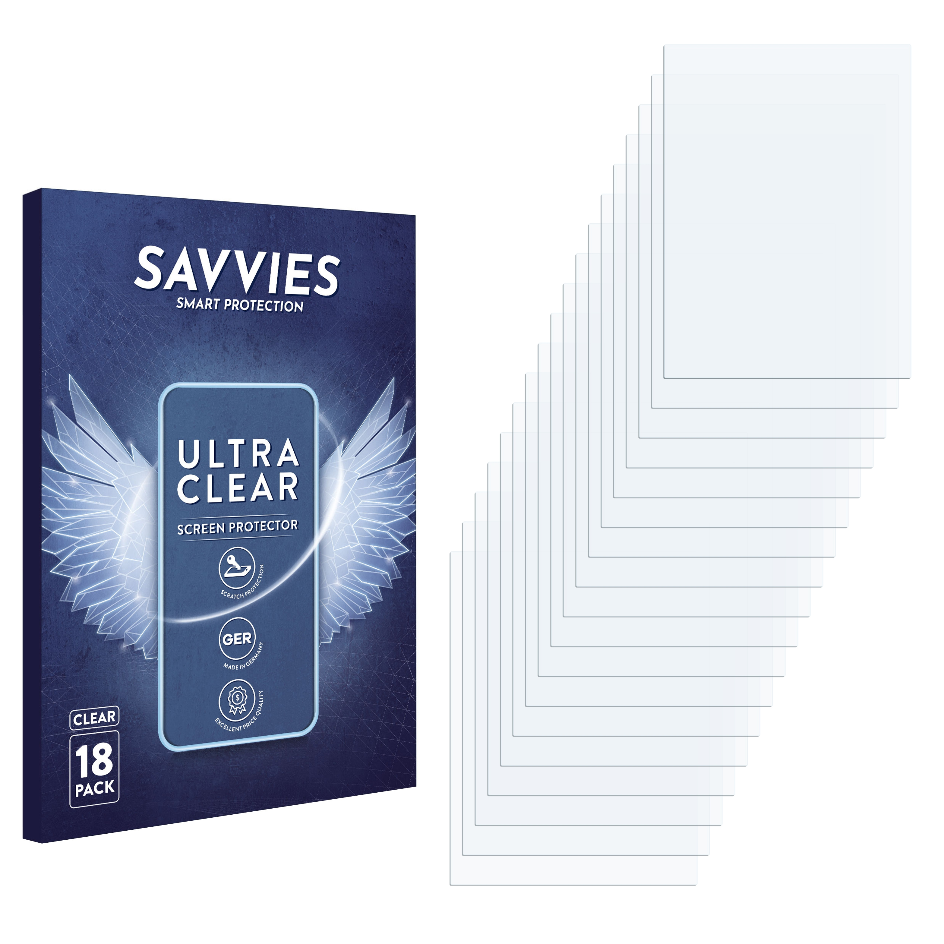 SAVVIES 18x klare Schutzfolie(für Kobo Aura 2) Edition