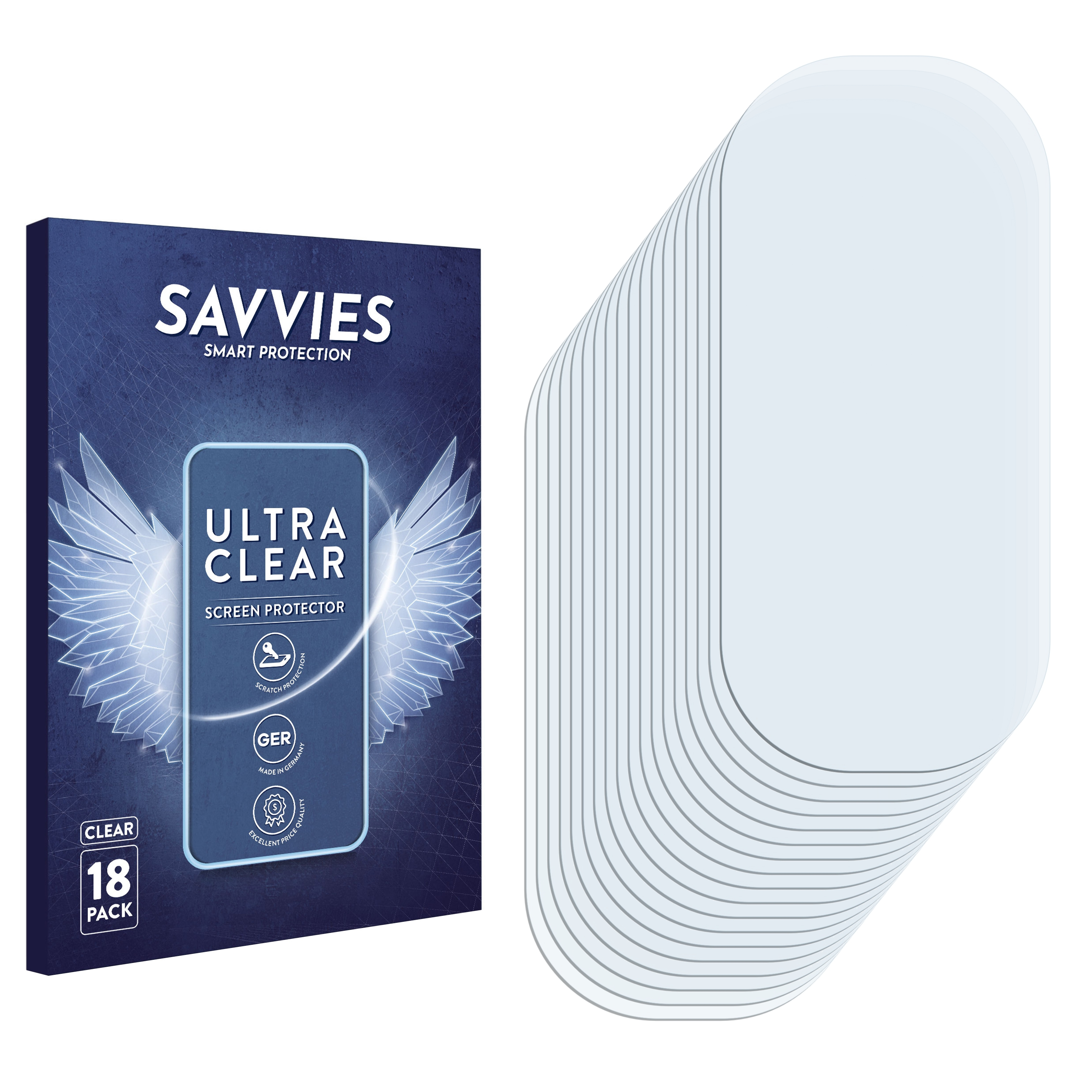Samsung Schutzfolie(für A30) 18x SAVVIES Galaxy klare