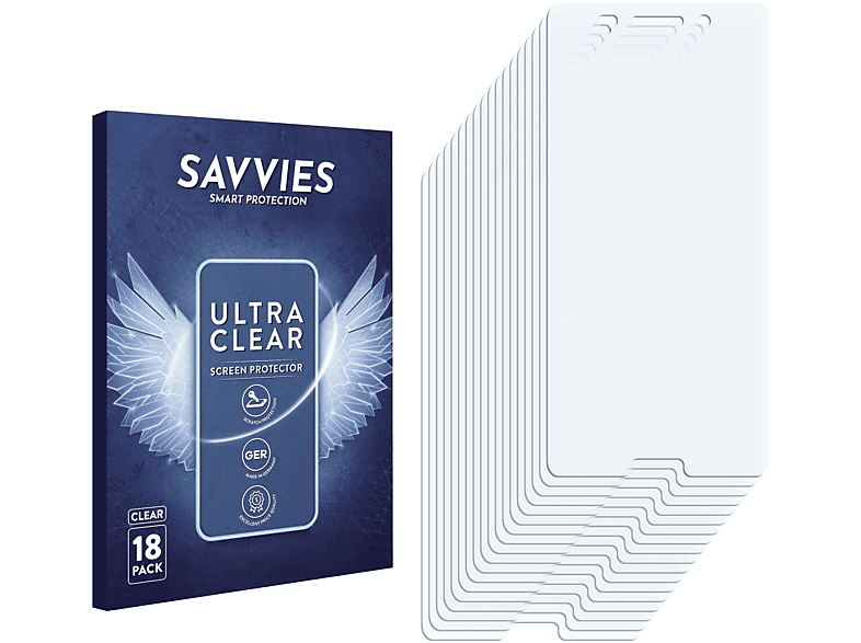 SAVVIES 18x klare Schutzfolie(für Nokia 2017) 6