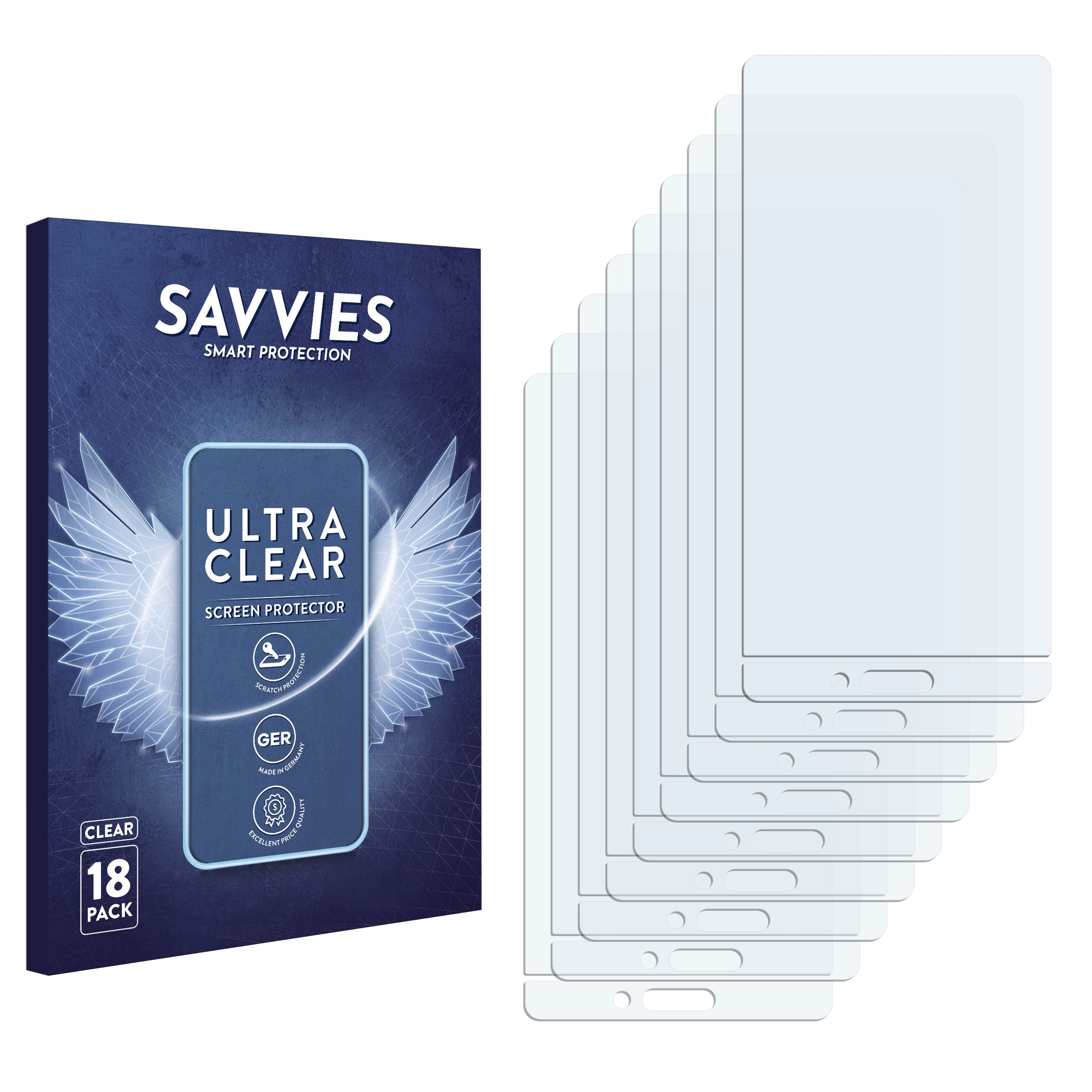 SAVVIES 18x klare Schutzfolie(für Smartisan Nut 3)