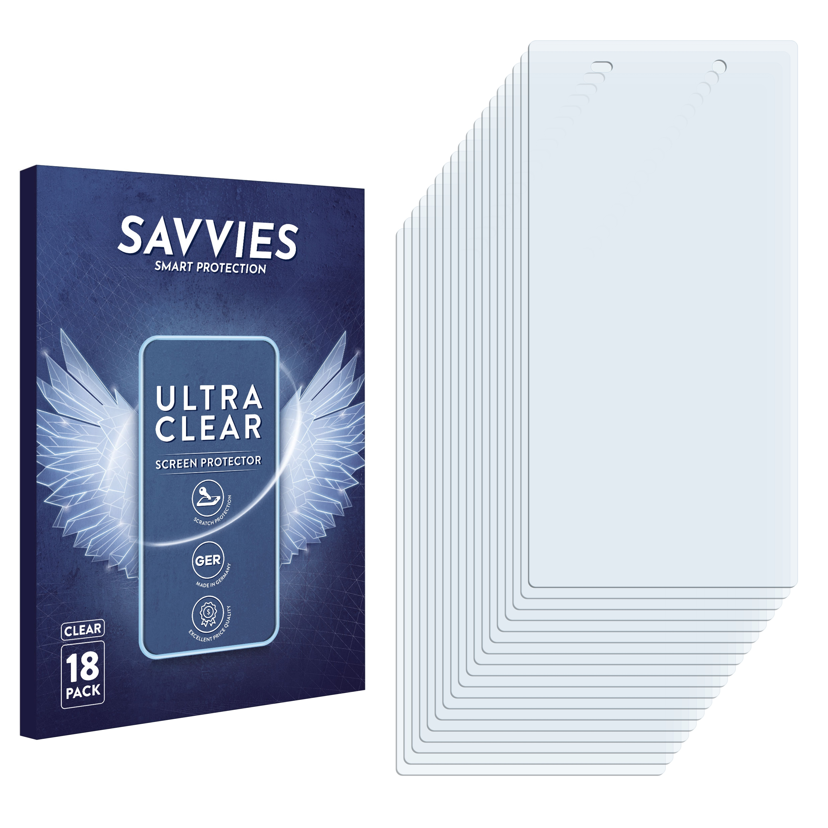 SAVVIES 18x klare Z1 Schutzfolie(für Sony Xperia C6903)