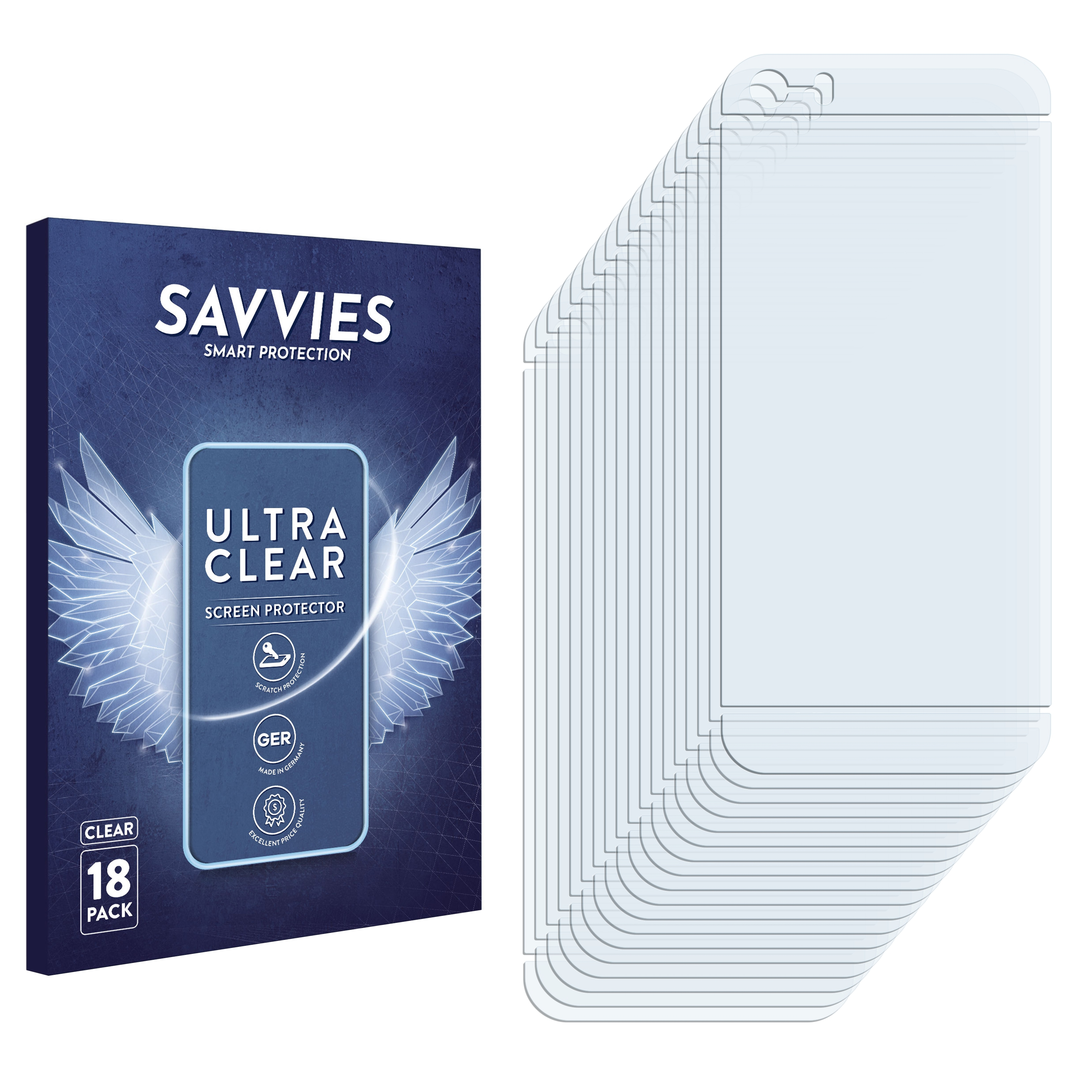 SAVVIES 18x iPhone klare Schutzfolie(für SE 2016) Apple