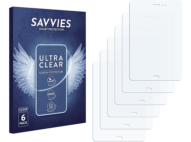 SAVVIES 6x klare Schutzfolie(für Samsung Galaxy Tab A 8.0 LTE)