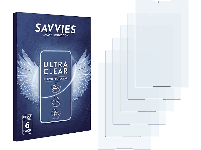 SAVVIES 6x klare Schutzfolie(für Verizon Ellipsis 8 HD) | Tabletschutzfolien