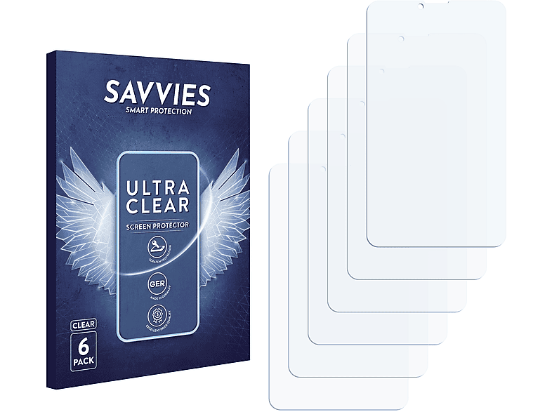 SAVVIES 6x klare Schutzfolie(für Teclast X70r) | Tabletschutzfolien