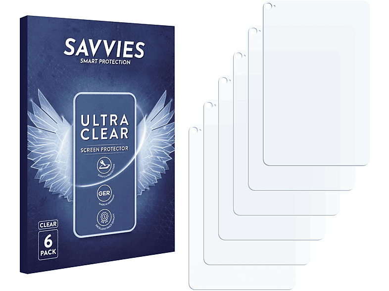 SAVVIES 6x klare Schutzfolie(für Apple iPad Mini 2015) 4