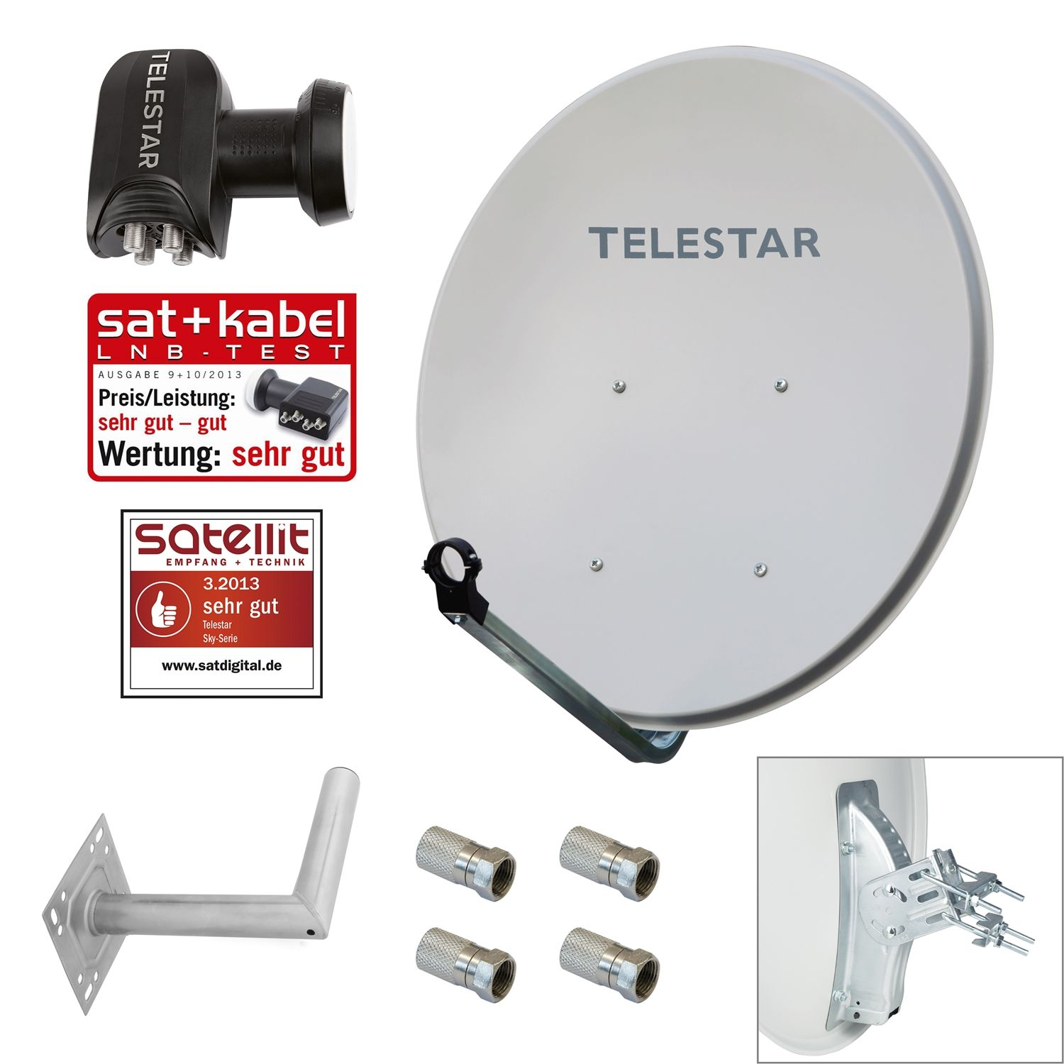 Skyquad TELESTAR 60S LNB Sat-Antenne mit DIGIRAPID