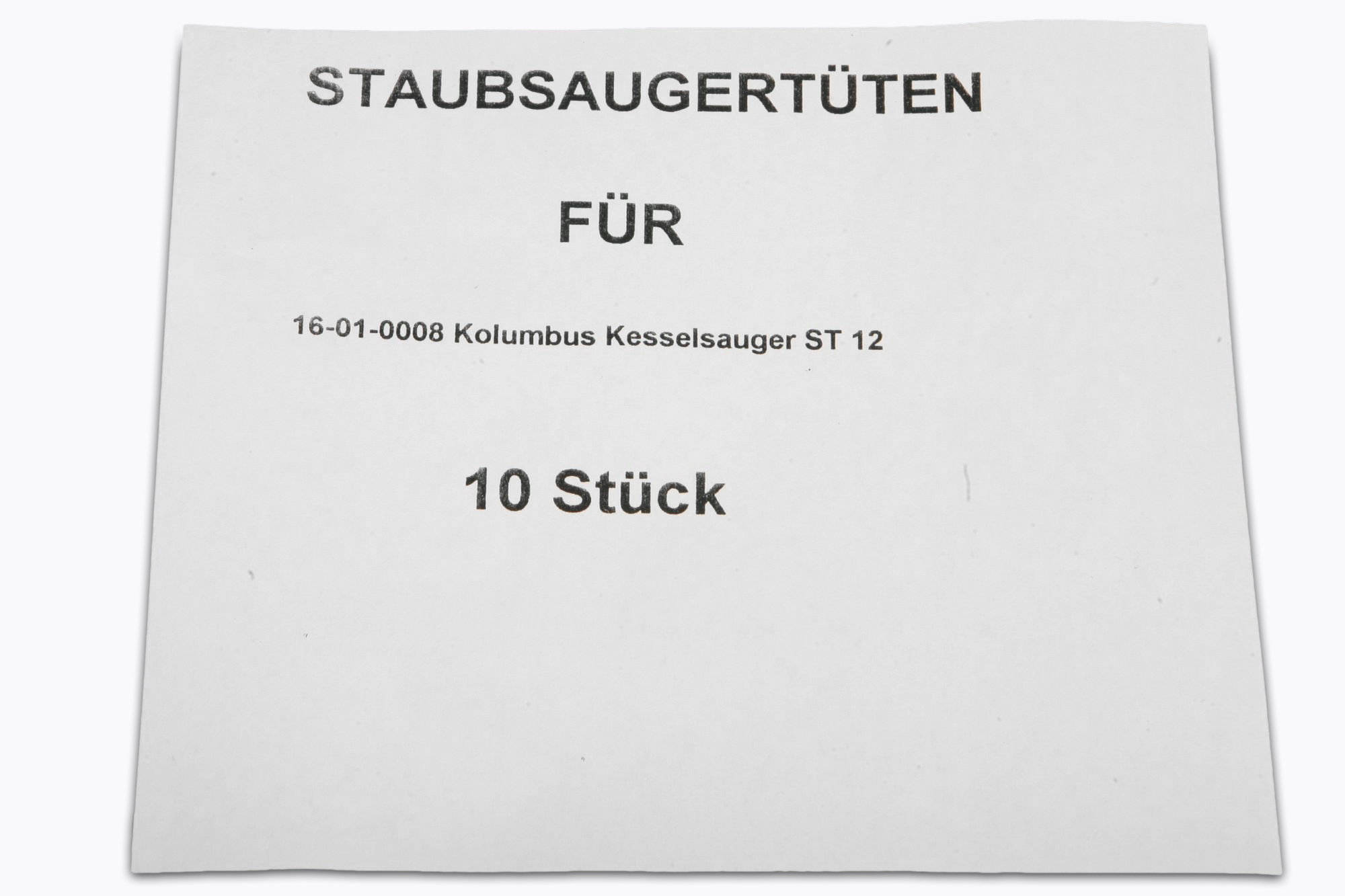 STAUBSAUGERLADEN.DE 10 Hochwertige Staubsaugerbeutel Columbus W39 für ST12 Staubbeutel - passend