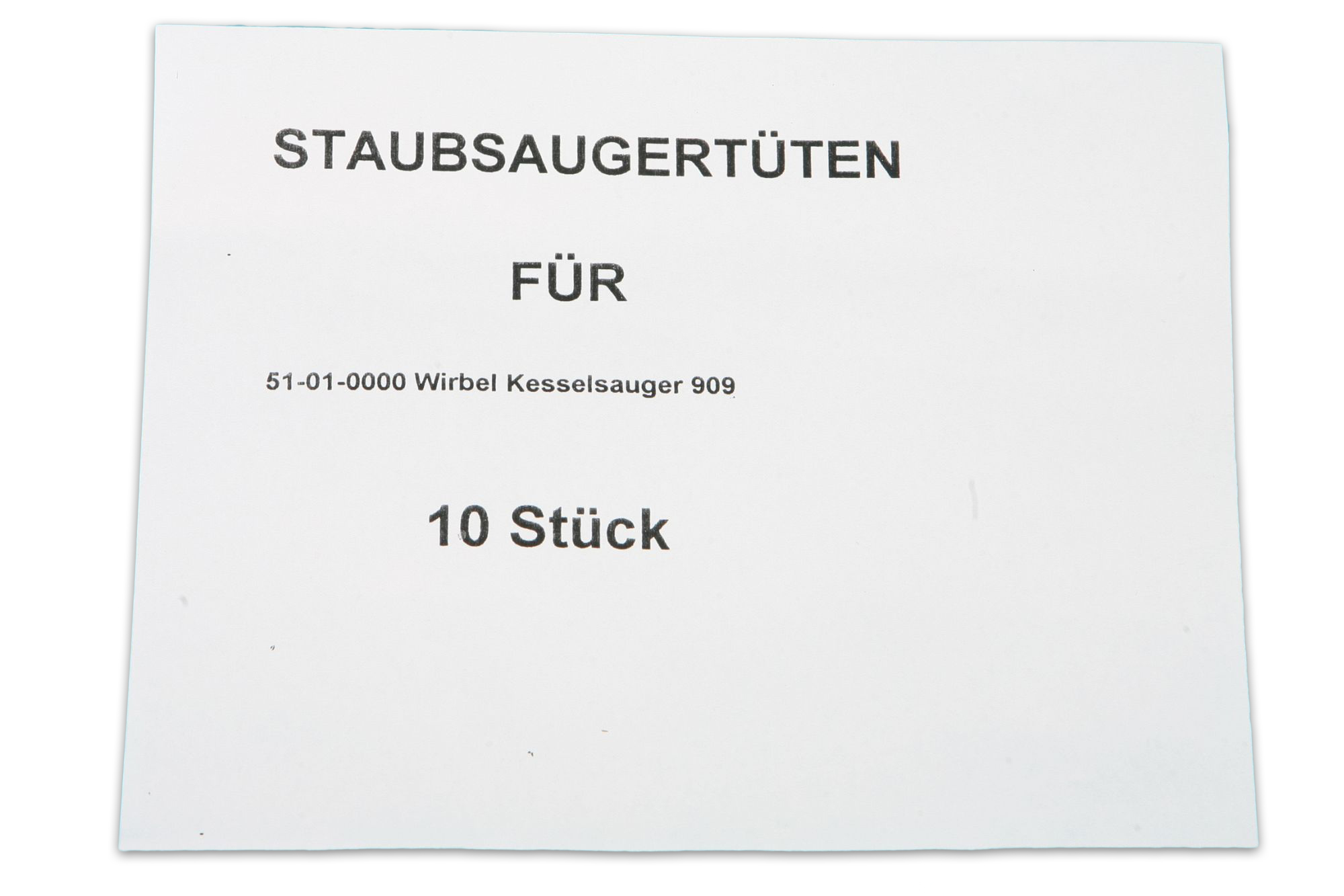 STAUBSAUGERLADEN.DE 10 909 für Staubaugerbeutel passend Staubbeutel Wirbel