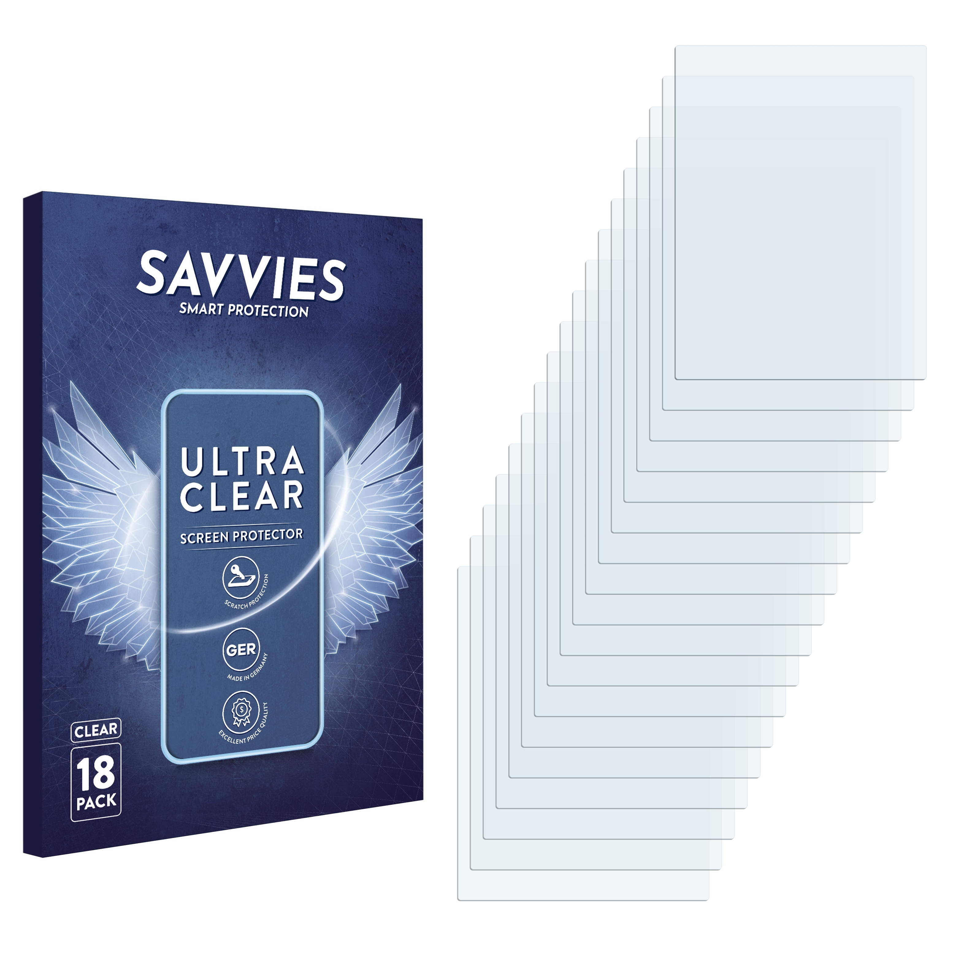 2 Onyx SAVVIES klare 18x Schutzfolie(für Leaf Edition) Boox White