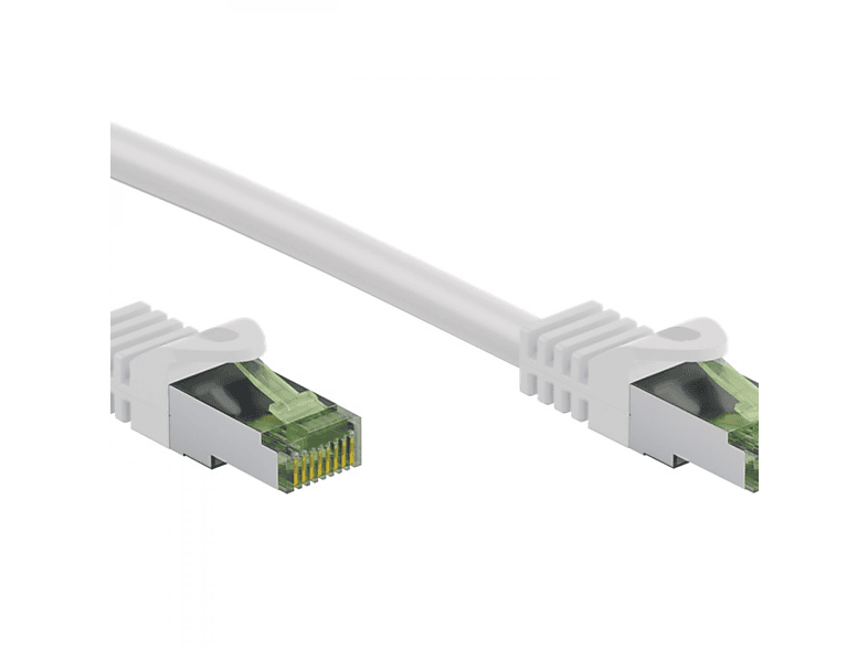 8.1 Patchkabel RJ45-Patchkabel, RJ45 Rohkabel, GOOBAY weiß, mit m CAT 7,5 S/FTP