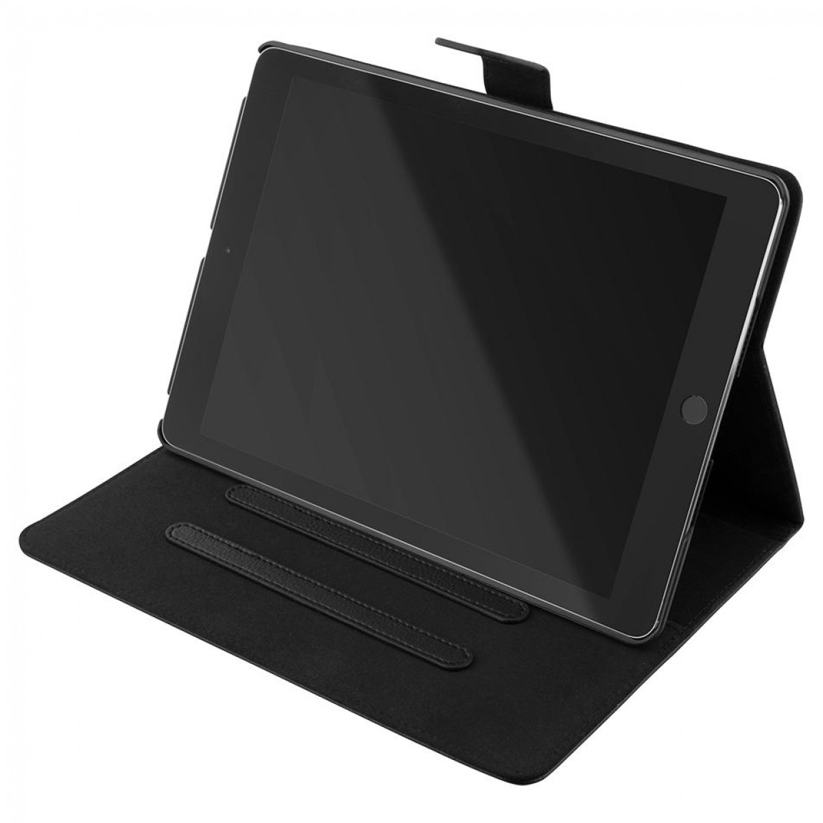 DELTACO 53644922 Leder, Flip Tablethülle Cover schwarz Apple für