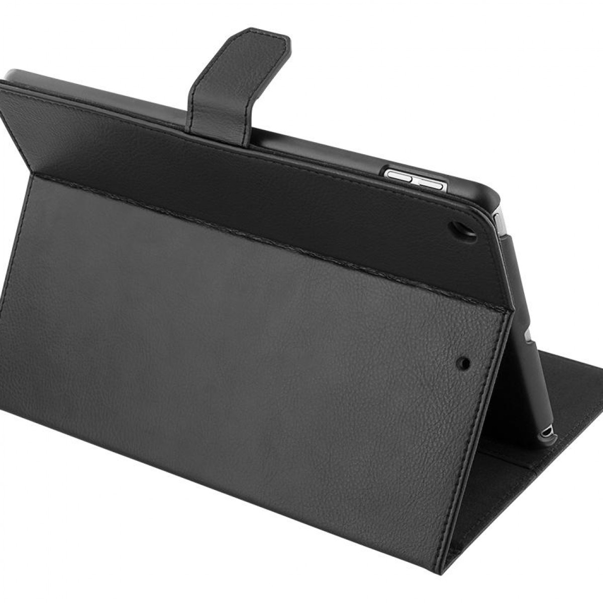 DELTACO 53644922 Leder, Flip Tablethülle Cover schwarz Apple für